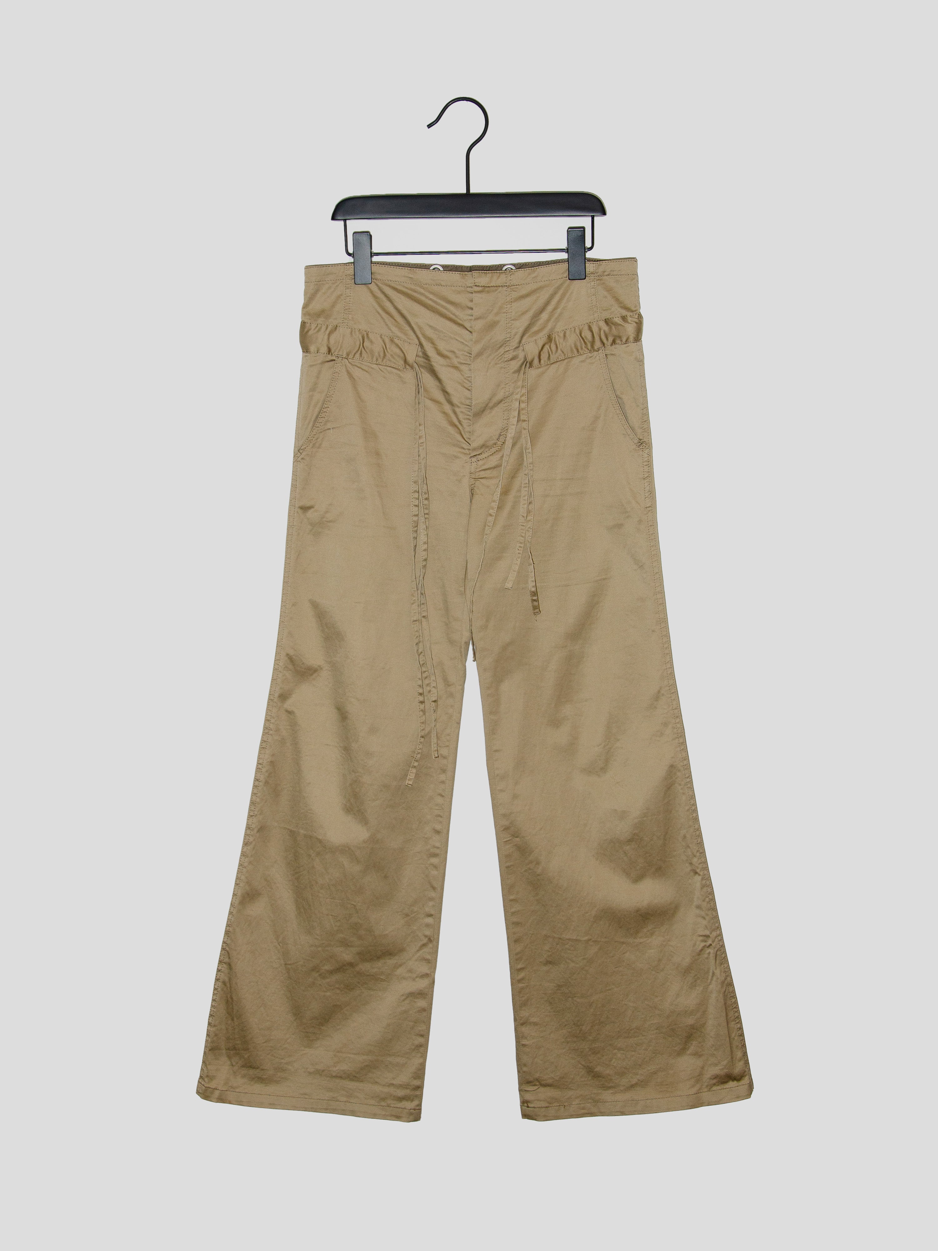 Flared Drawstring Trousers