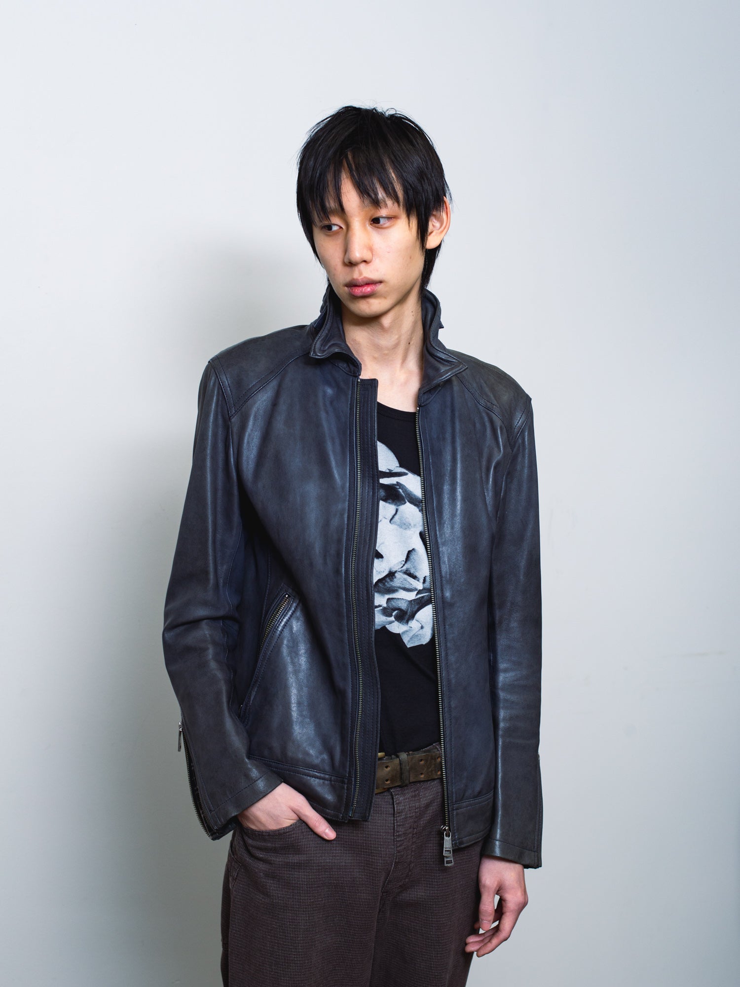 Burberry Black Label 2000s Zip-up Leather Jacket | COMMUNE
