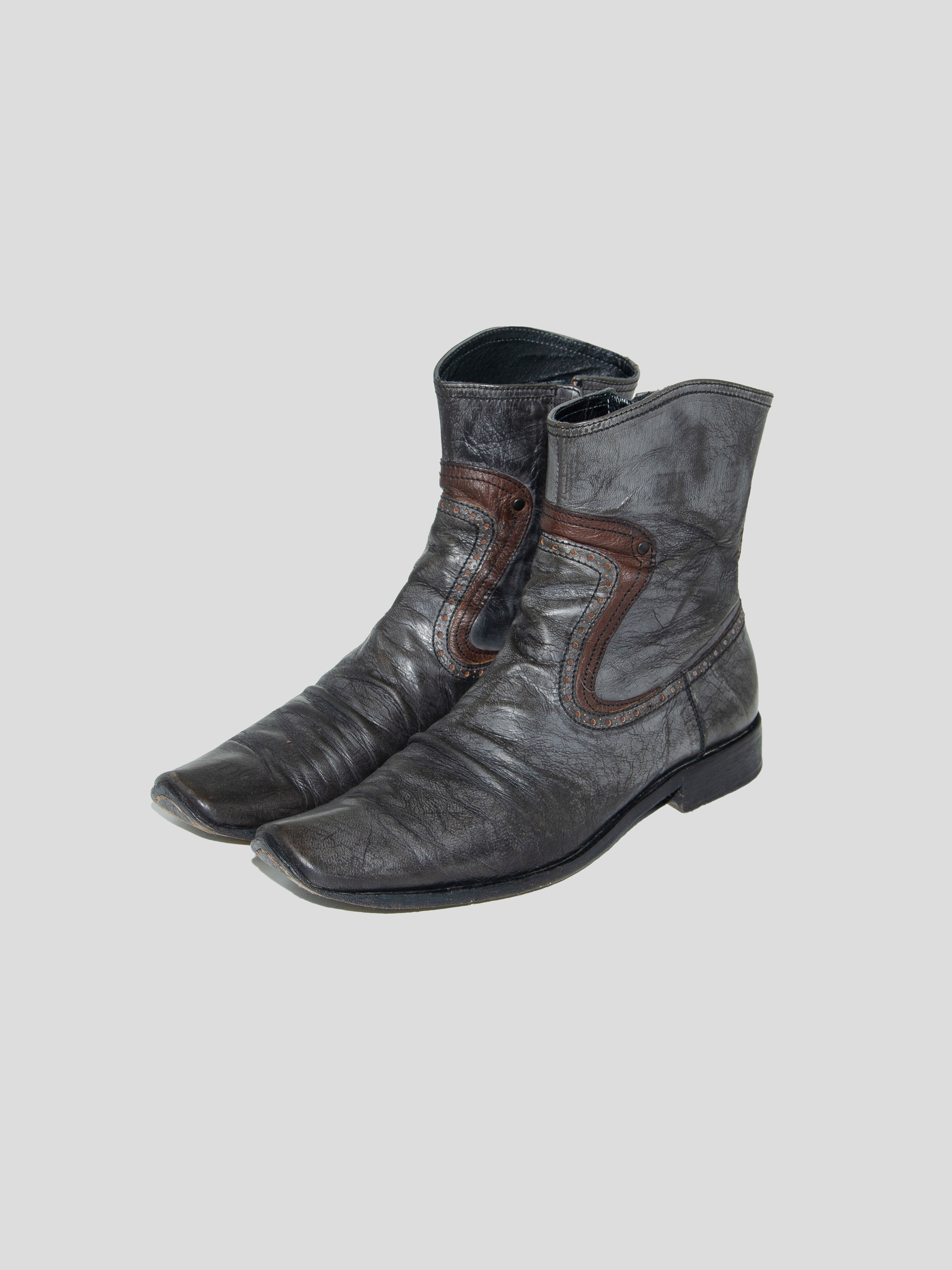 Diesel Style Lab 2000s Vintage Square-toe Western Boots | COMMUNE