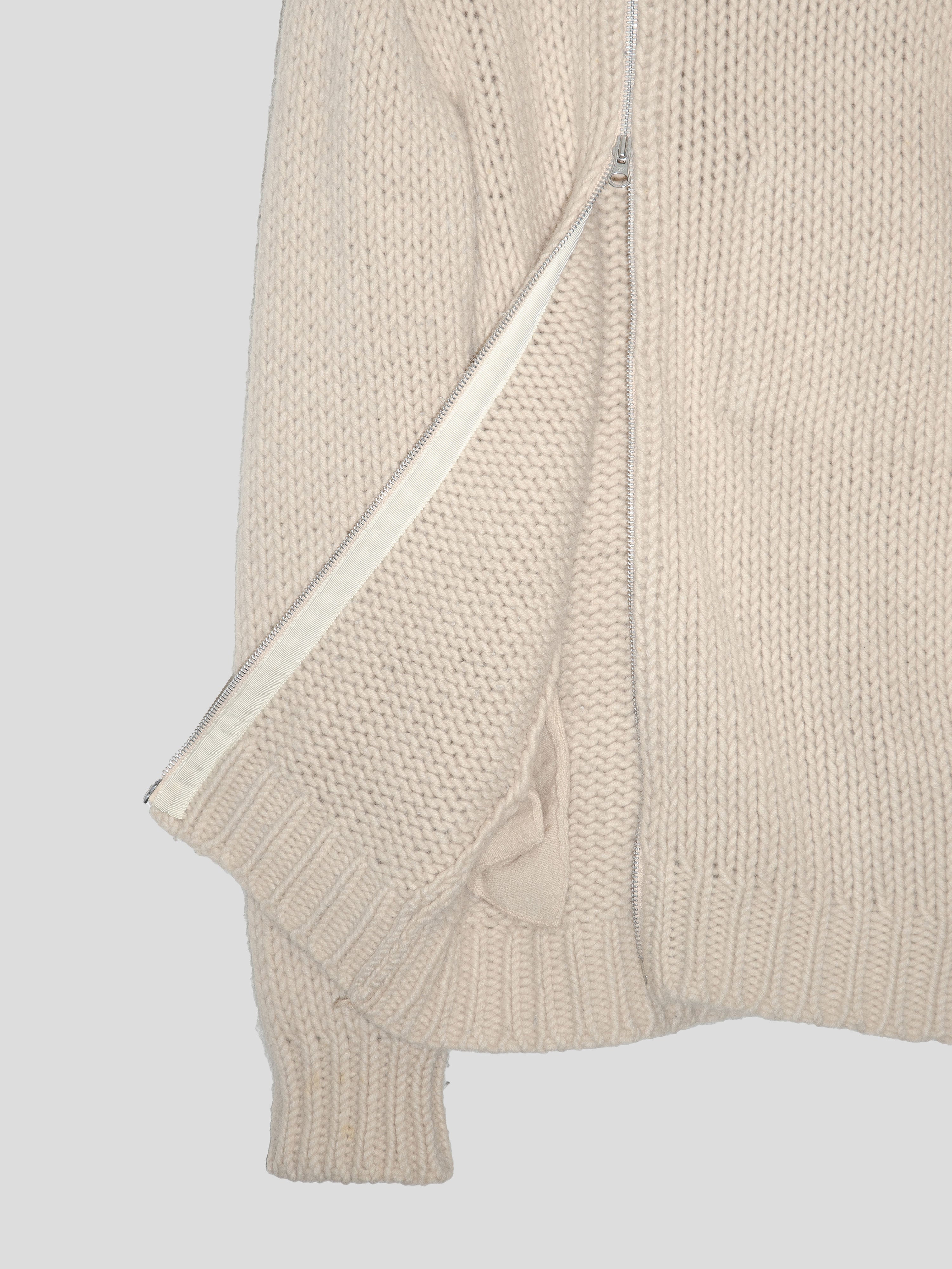 AW03 "Dress Door" Offset Zip Sweater