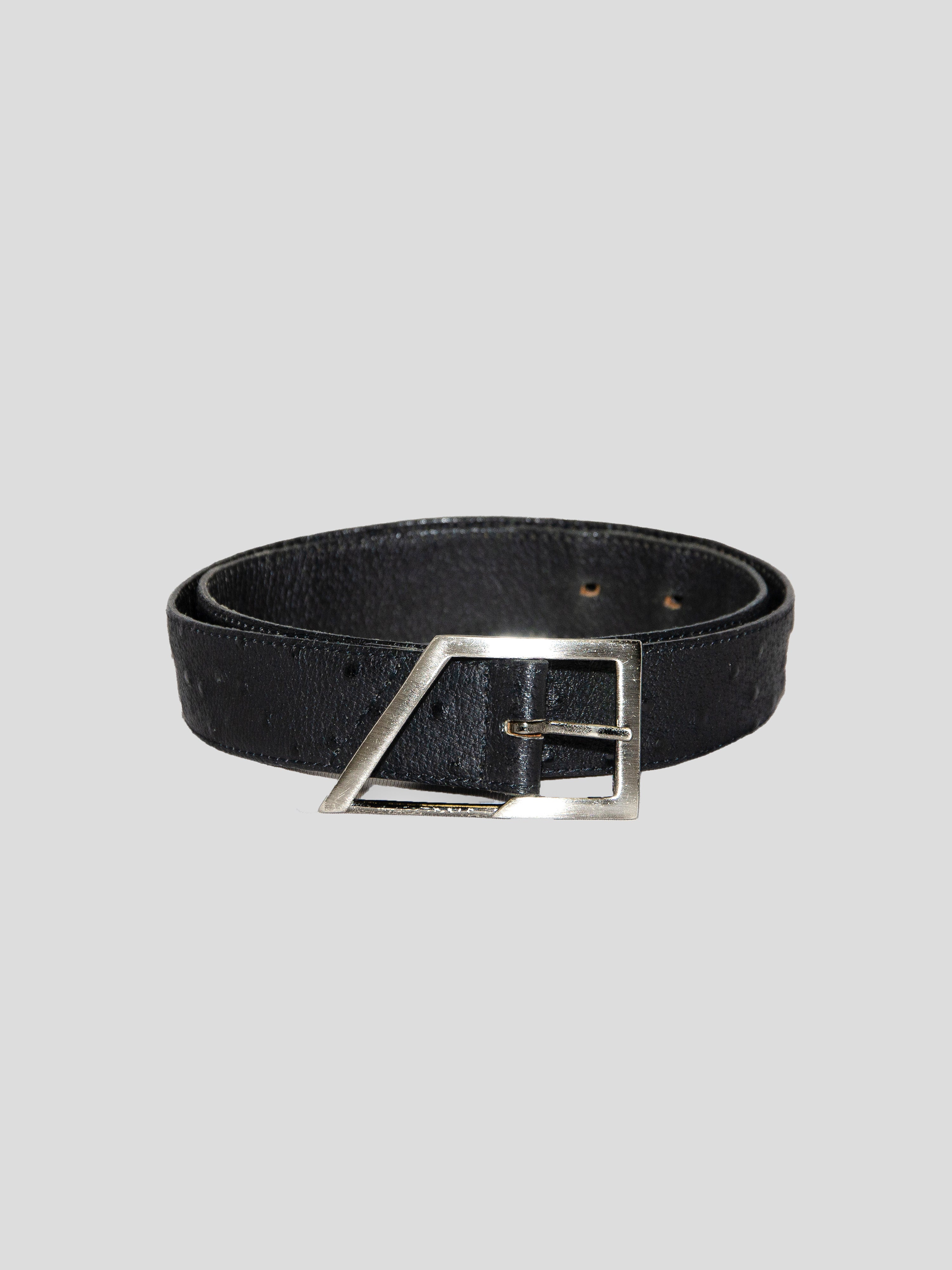 1980s Ostrich Leather Belt