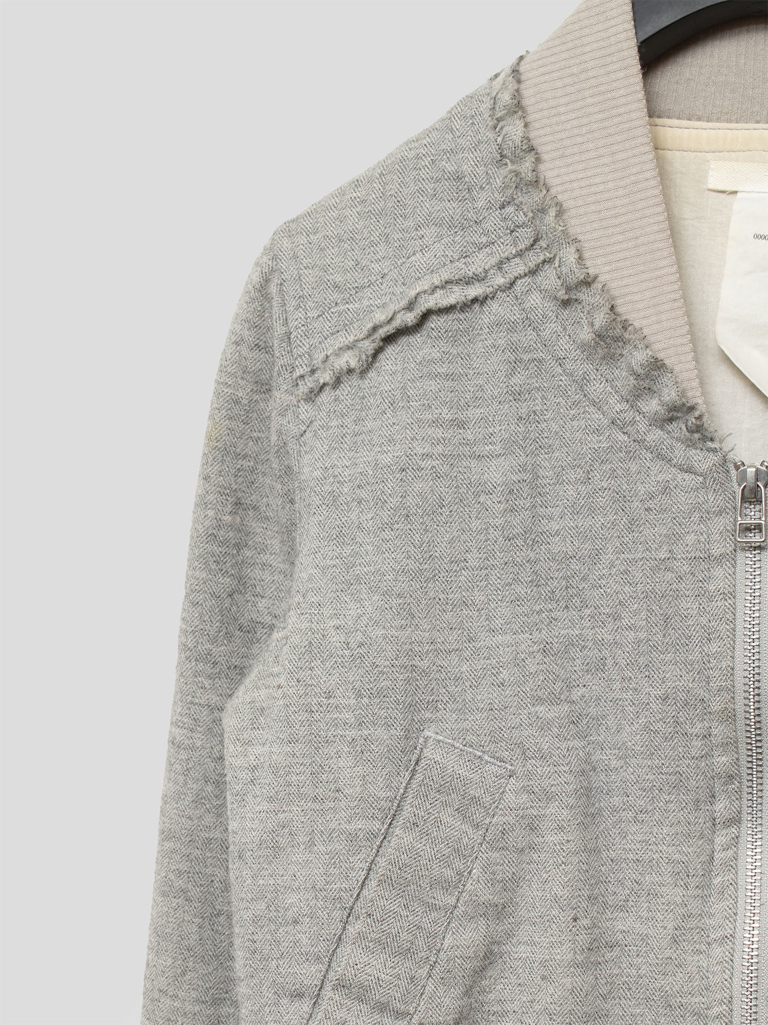 0000 Raw-Edge Bomber Jacket