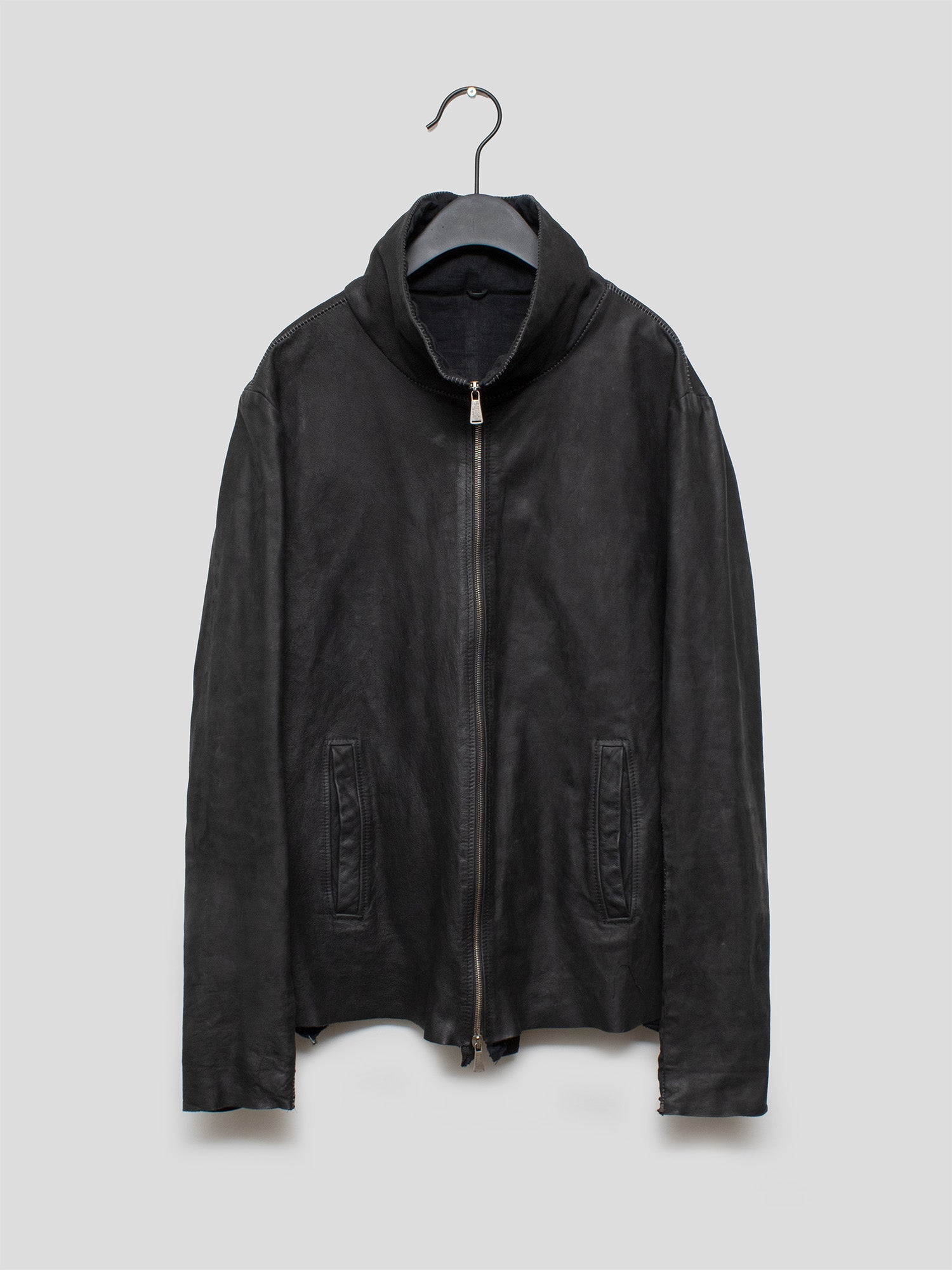 Overlock Leather Jacket
