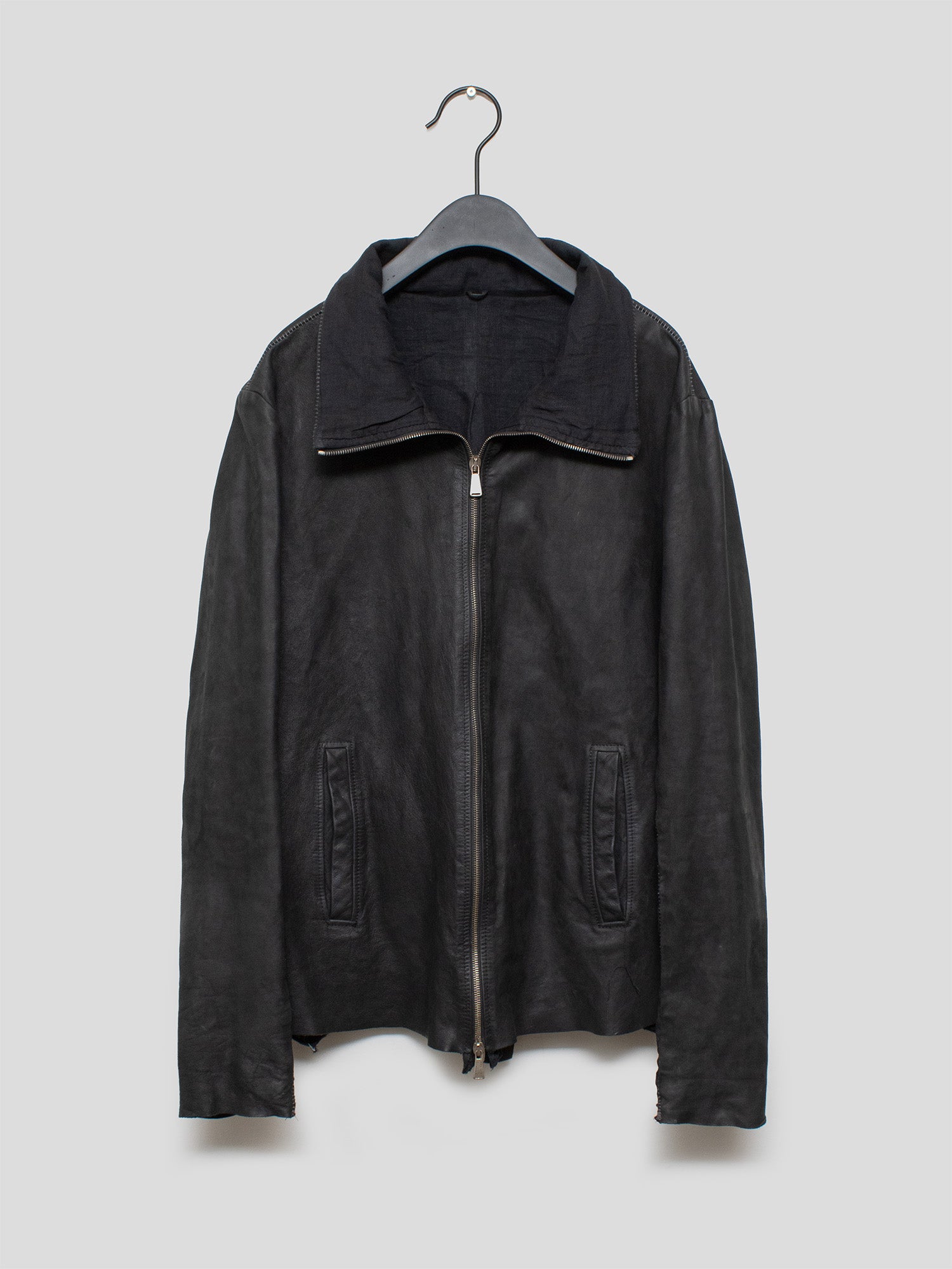 Overlock Leather Jacket