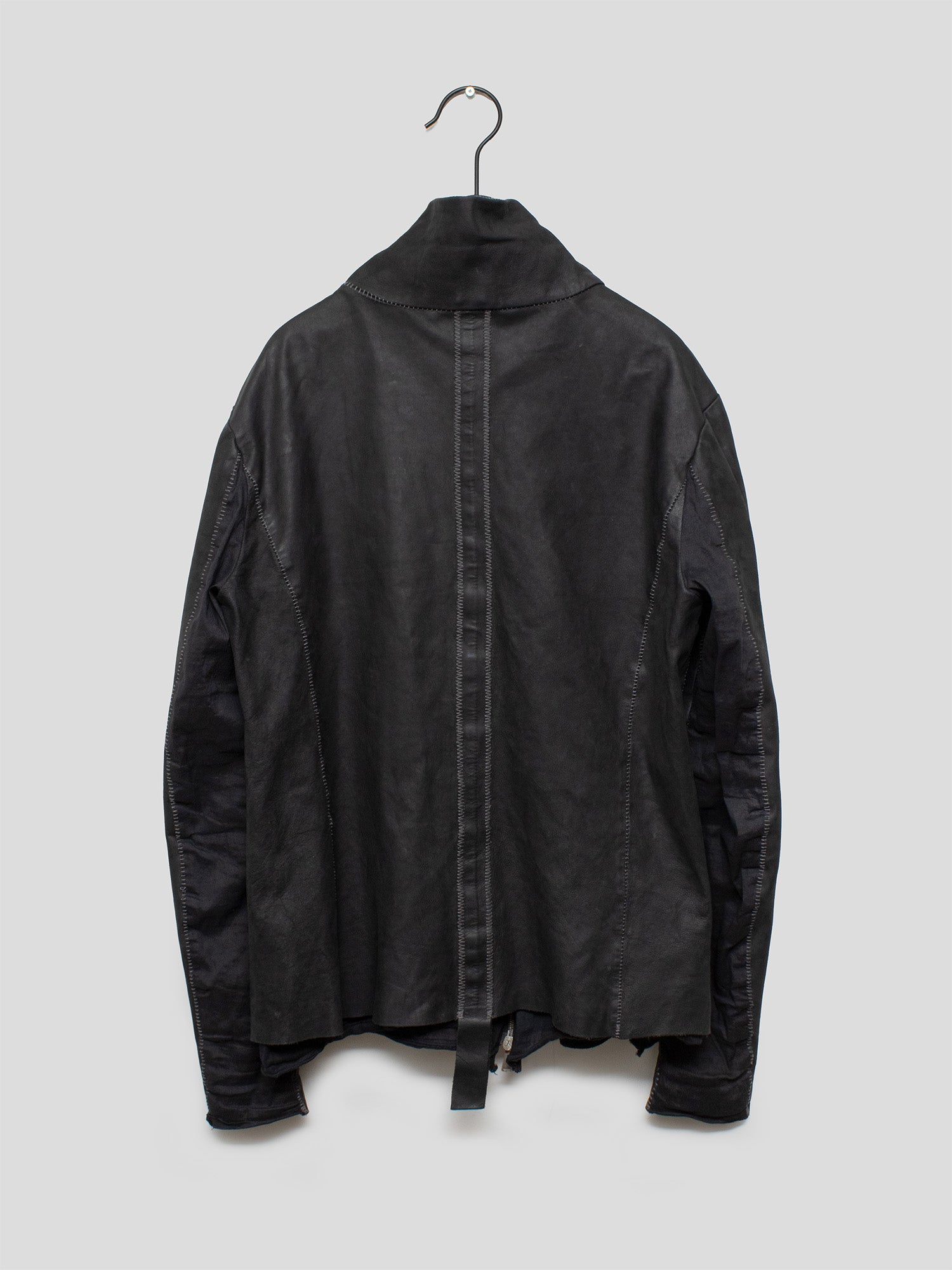 Overlock Leather Jacket