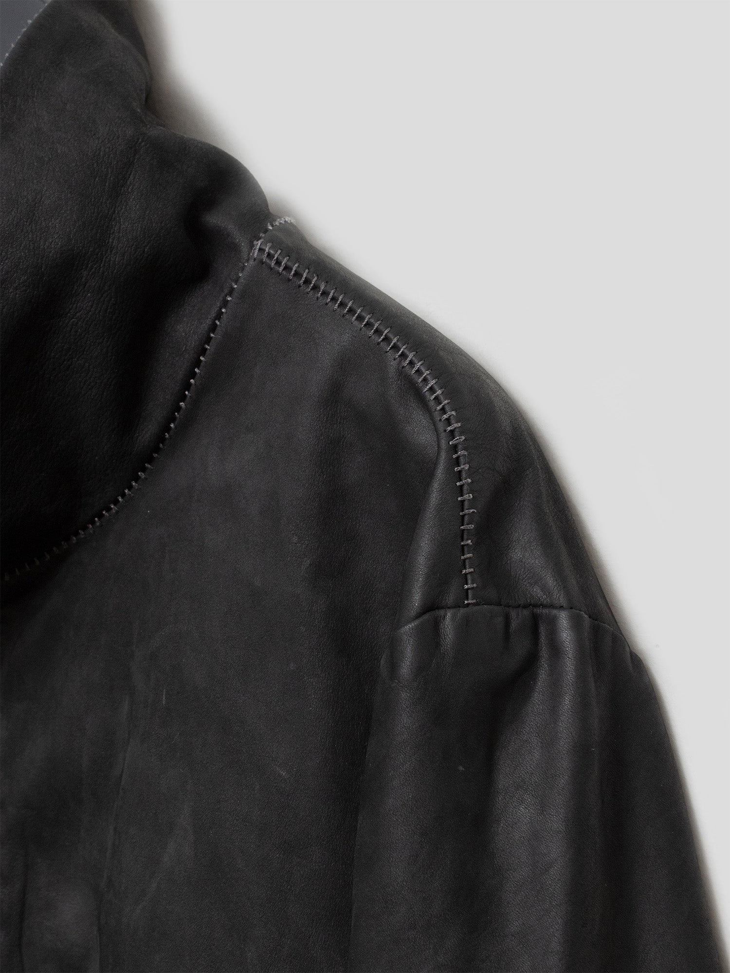 Overlock Leather Jacket