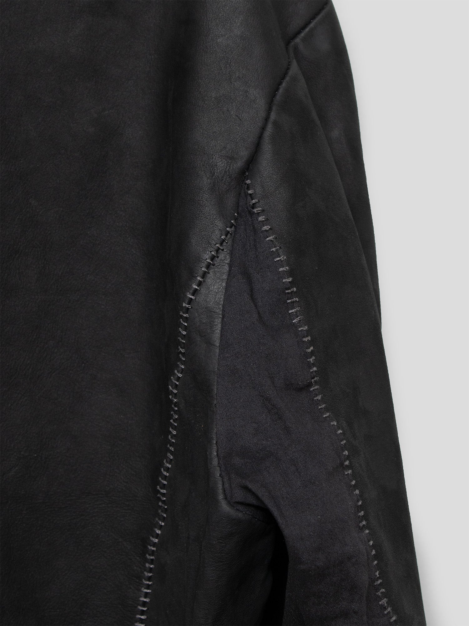 Overlock Leather Jacket