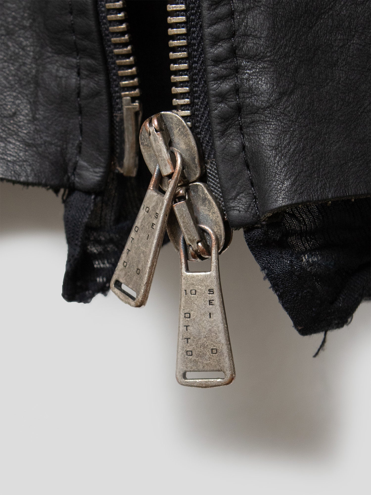 Overlock Leather Jacket