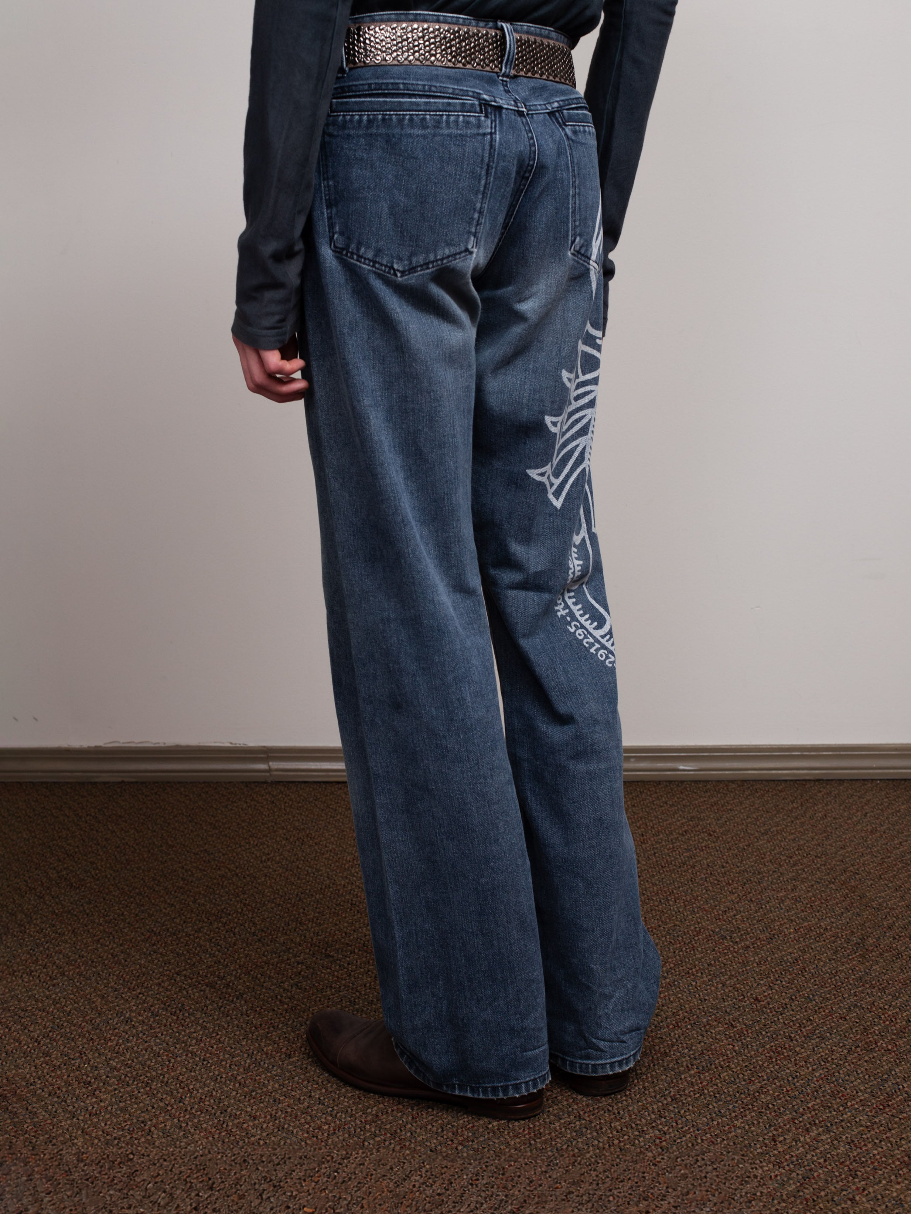 Scorpion Print Jeans