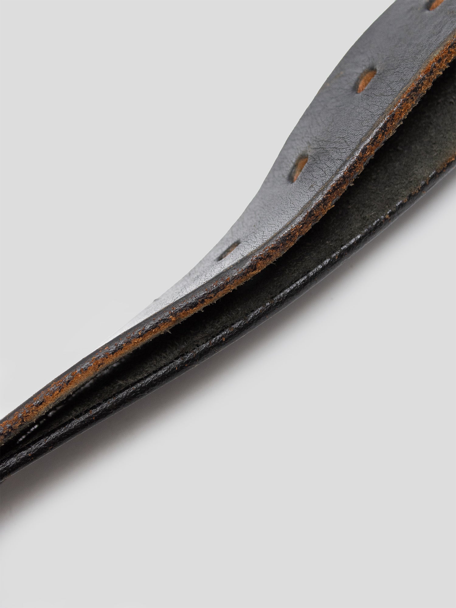 Molten Buckle Leather Belt