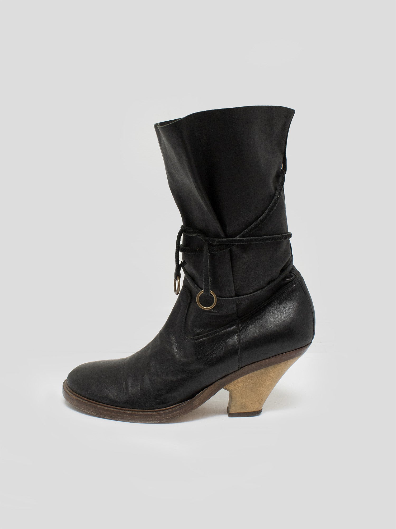 Strapped Leather Boots