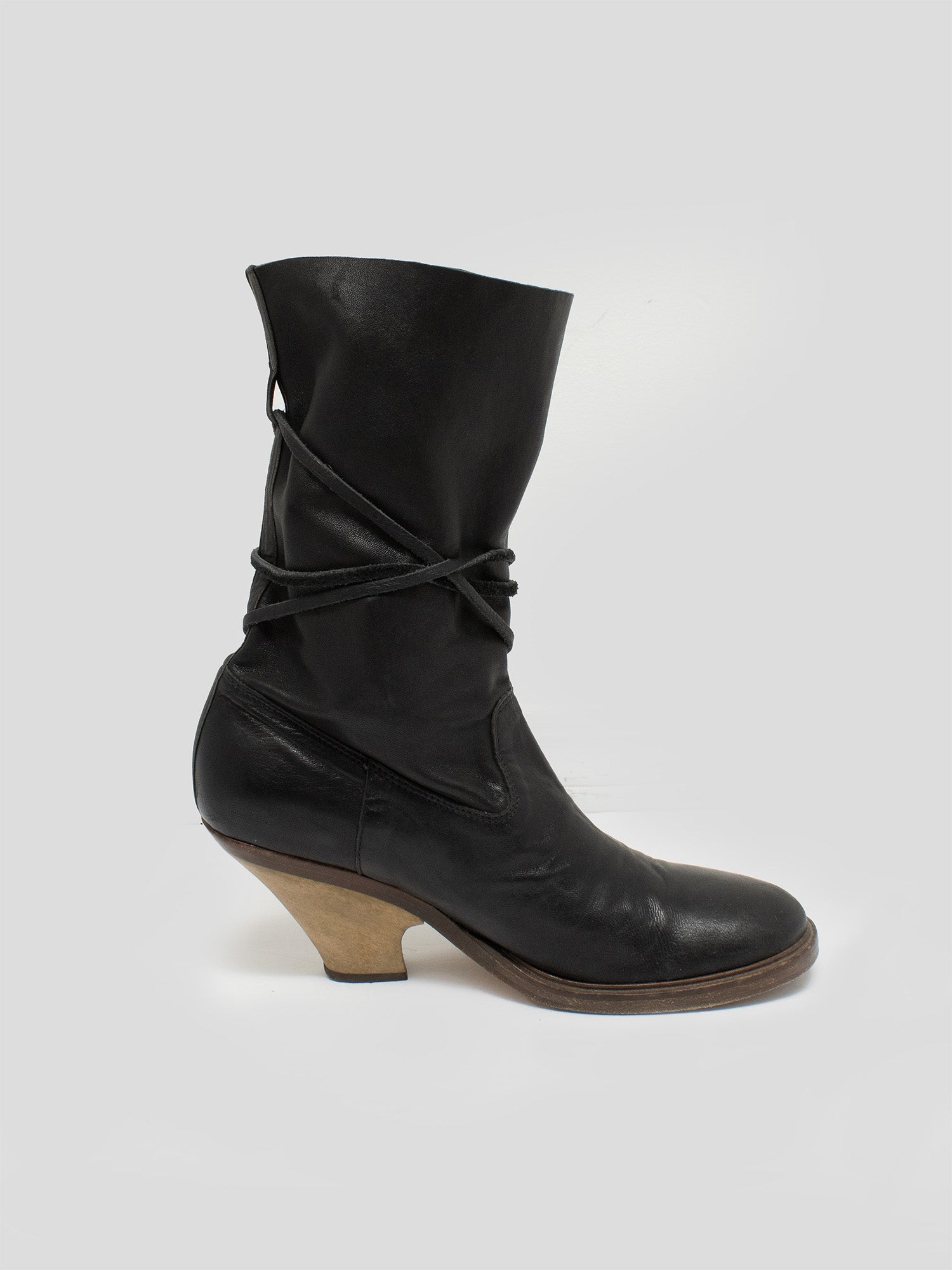 Strapped Leather Boots