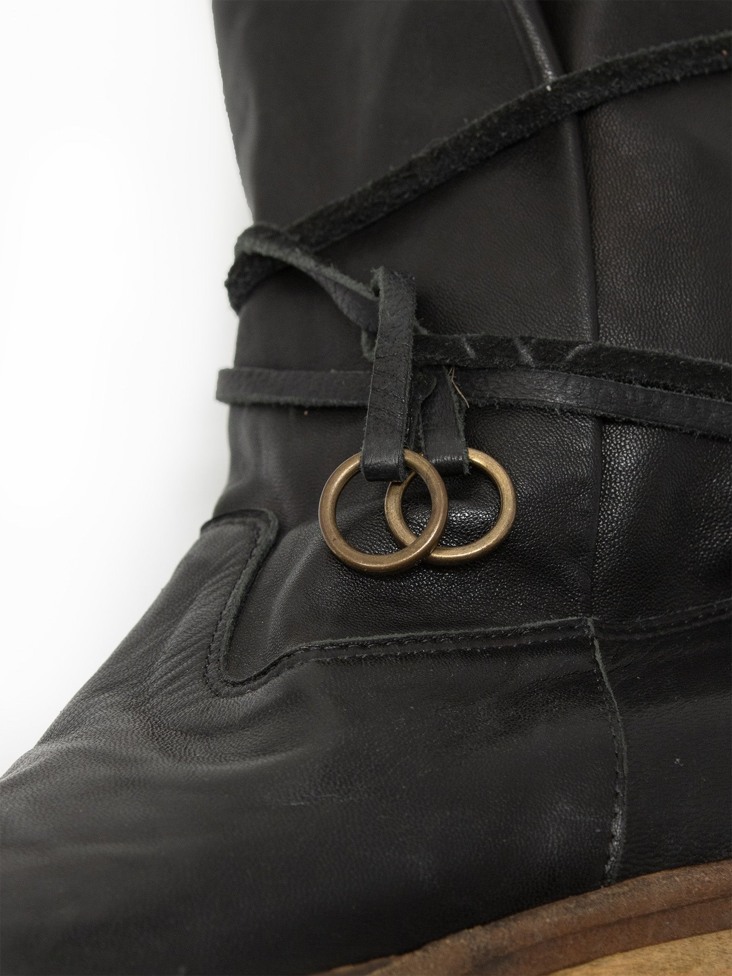 Strapped Leather Boots