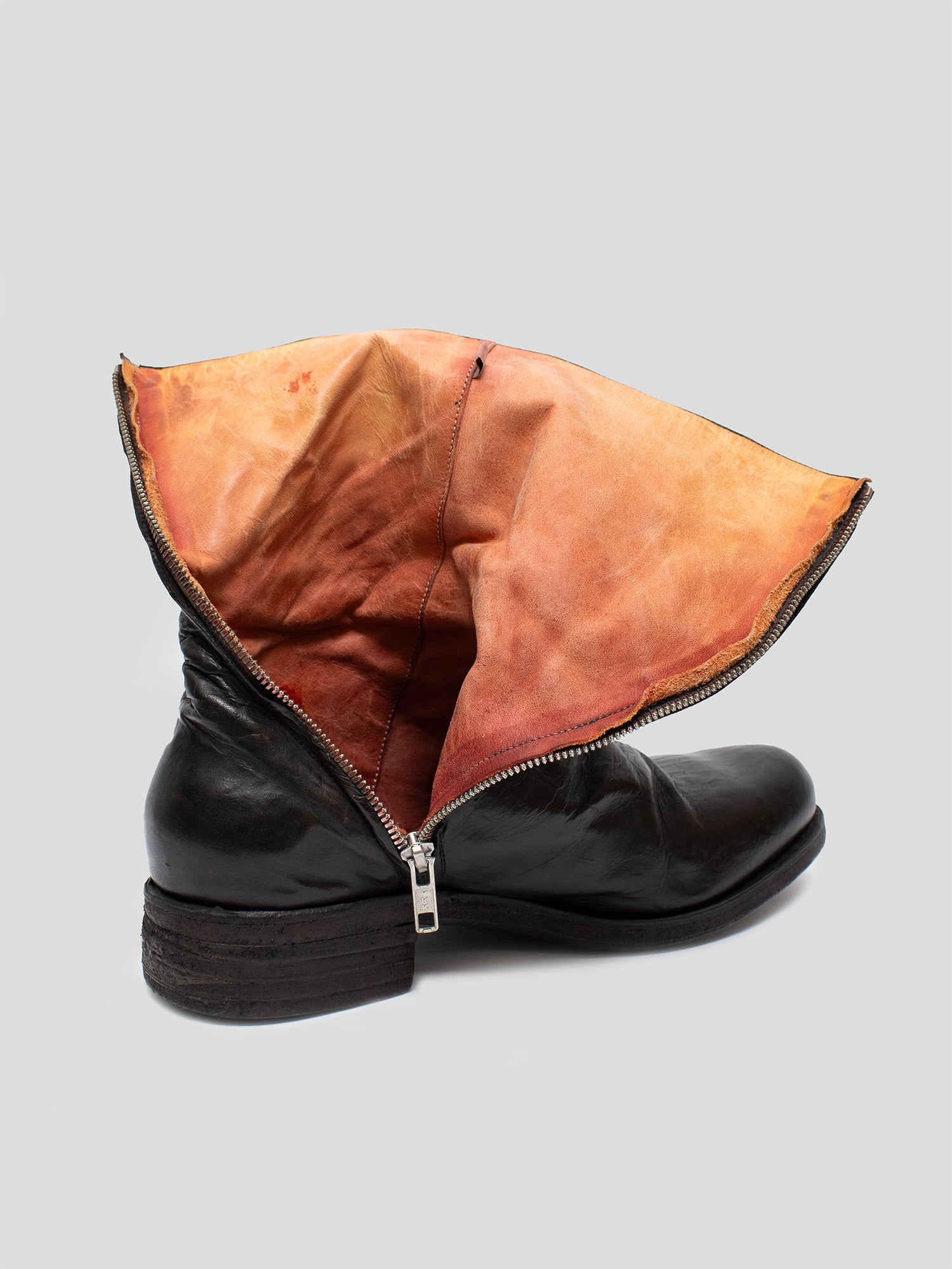 TZ1 Spiral-Zip Kangaroo Leather Boots