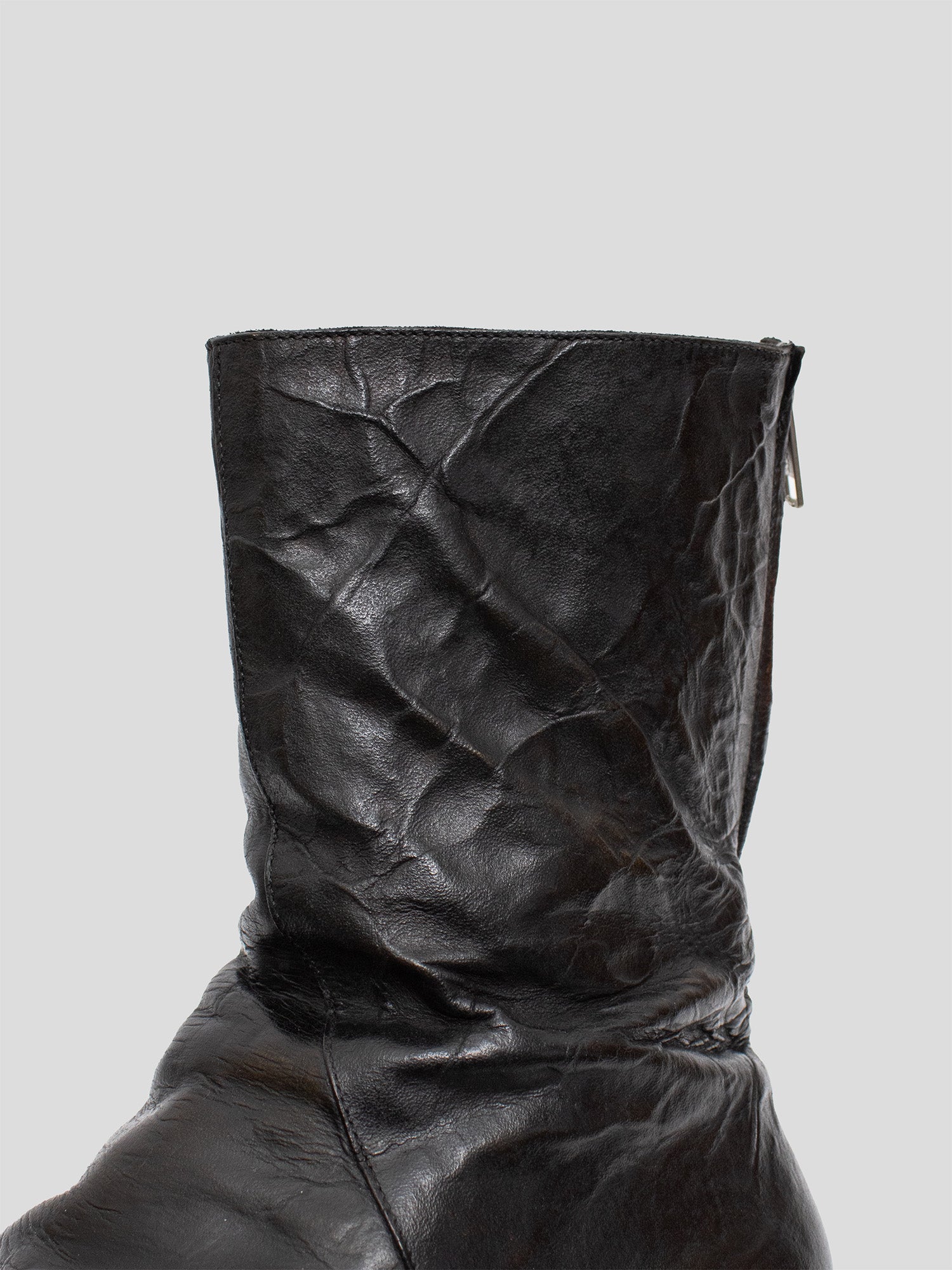 TZ1 Spiral-Zip Kangaroo Leather Boots