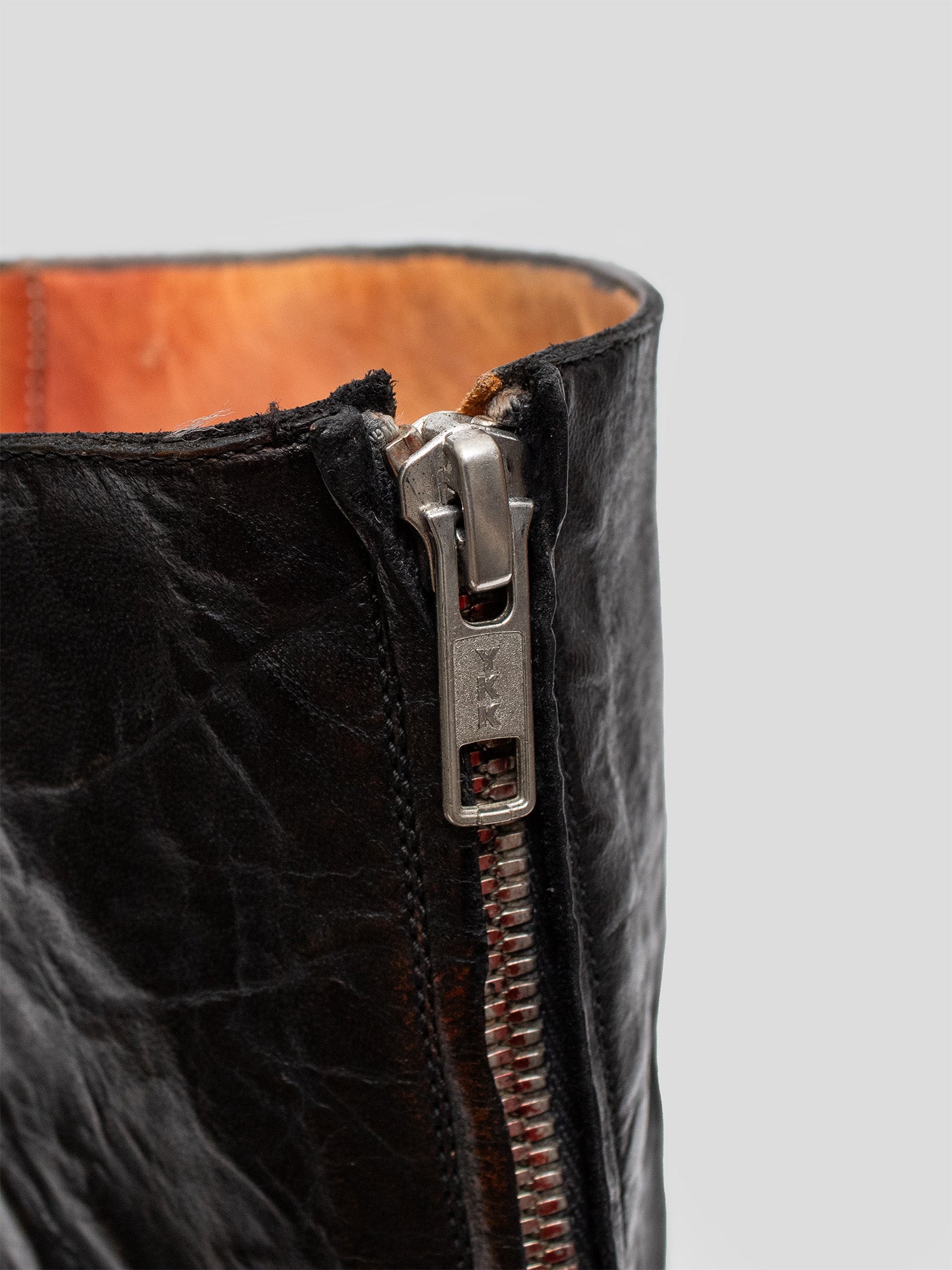 TZ1 Spiral-Zip Kangaroo Leather Boots