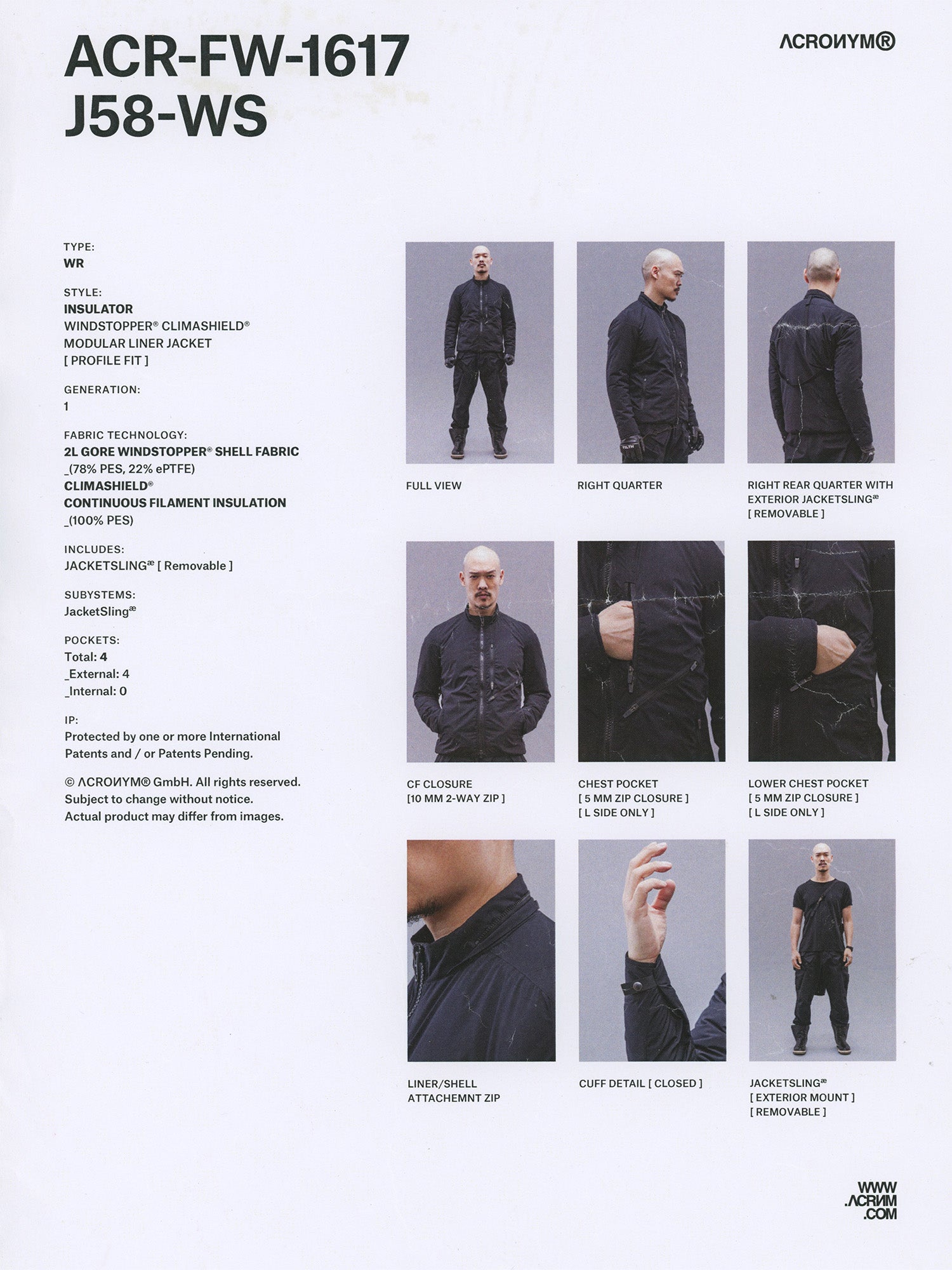 AW16 J58-WS Jacket