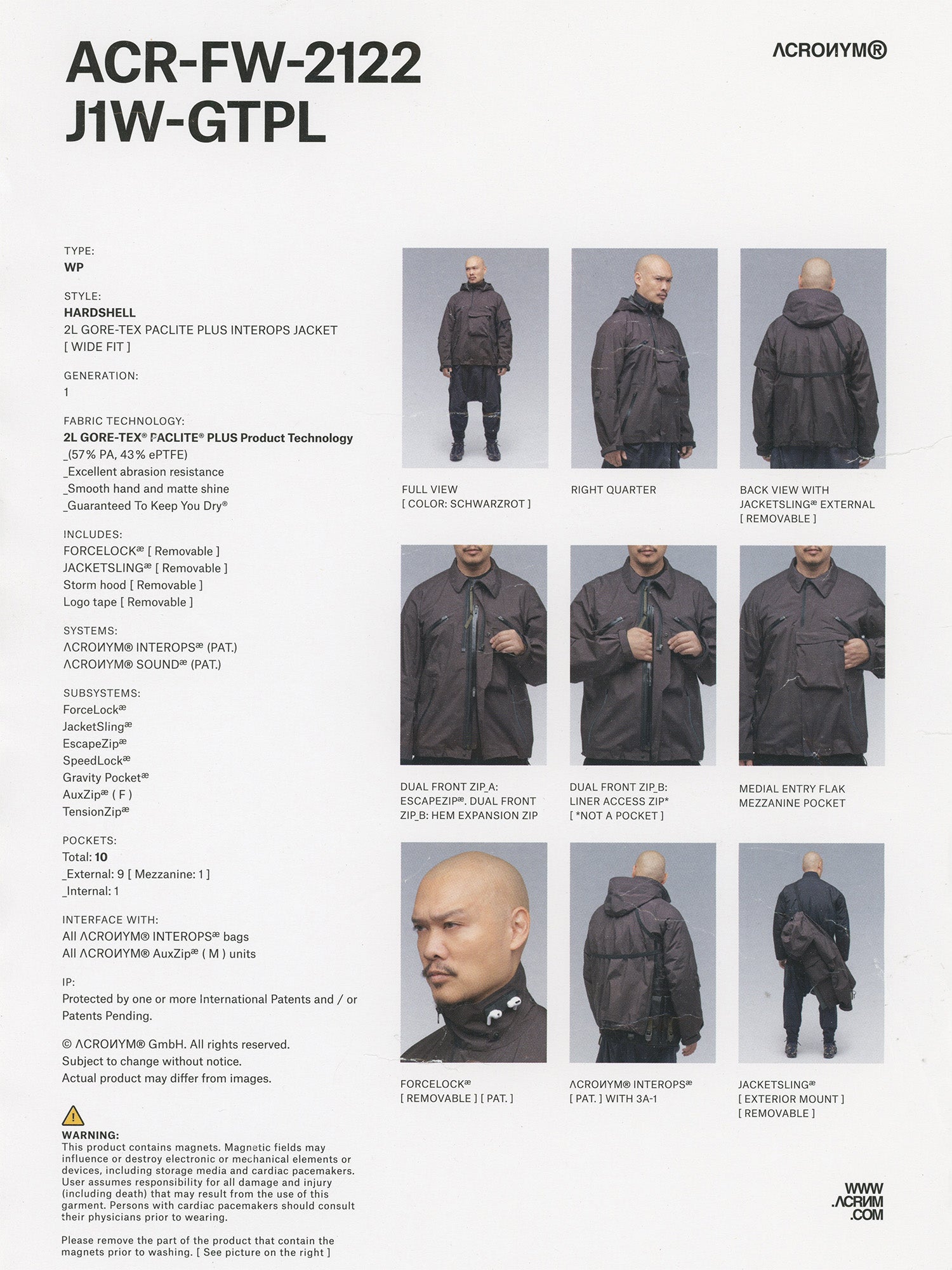 AW21 J1W-GTPL Jacket