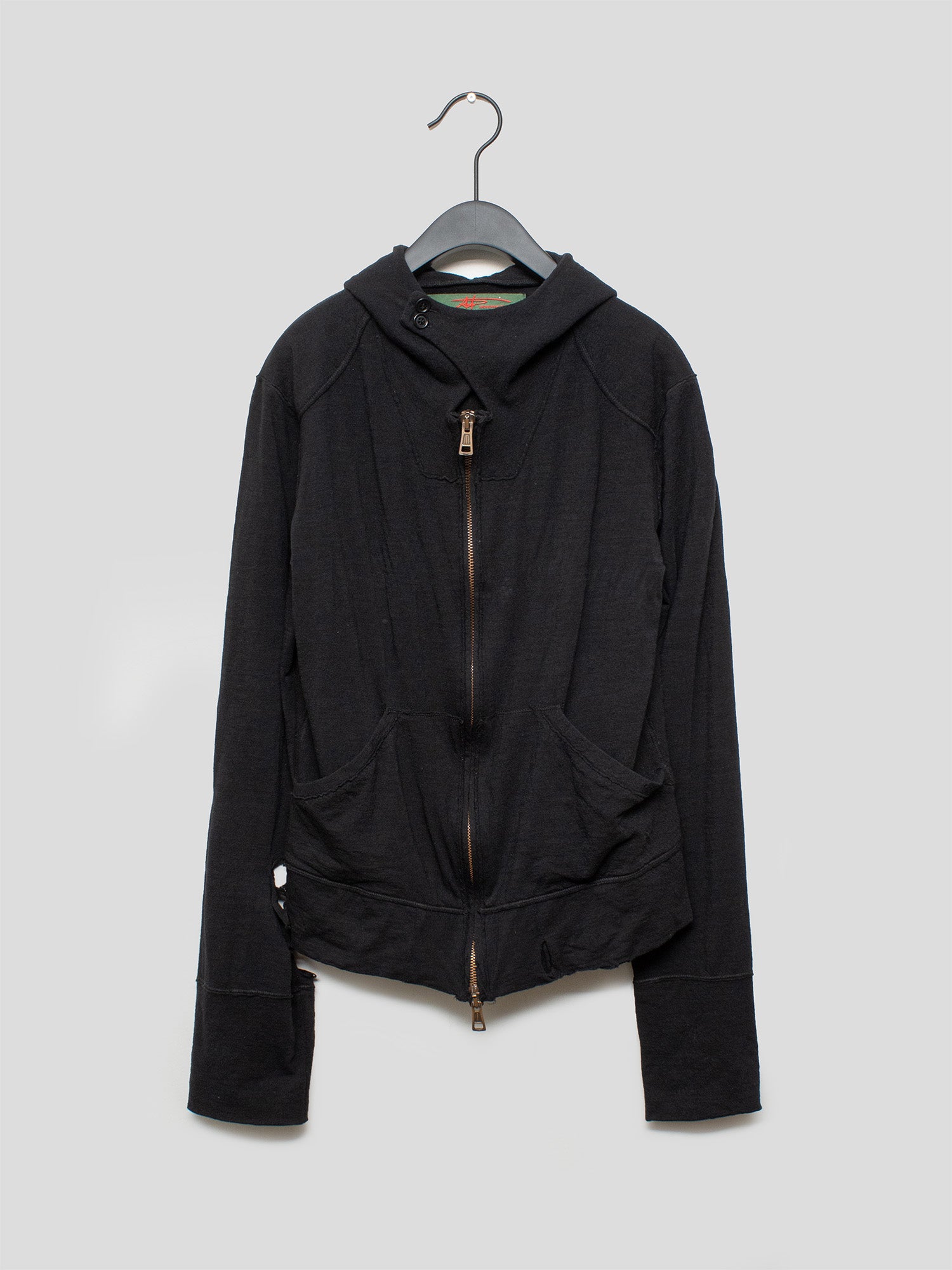 2000s Distressed Zip-Up Hoodie