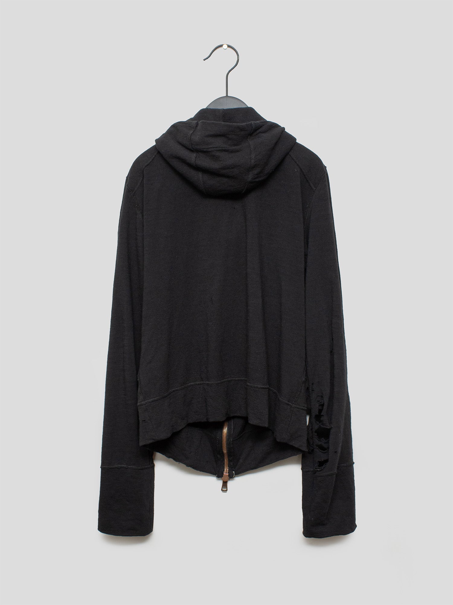 2000s Distressed Zip-Up Hoodie