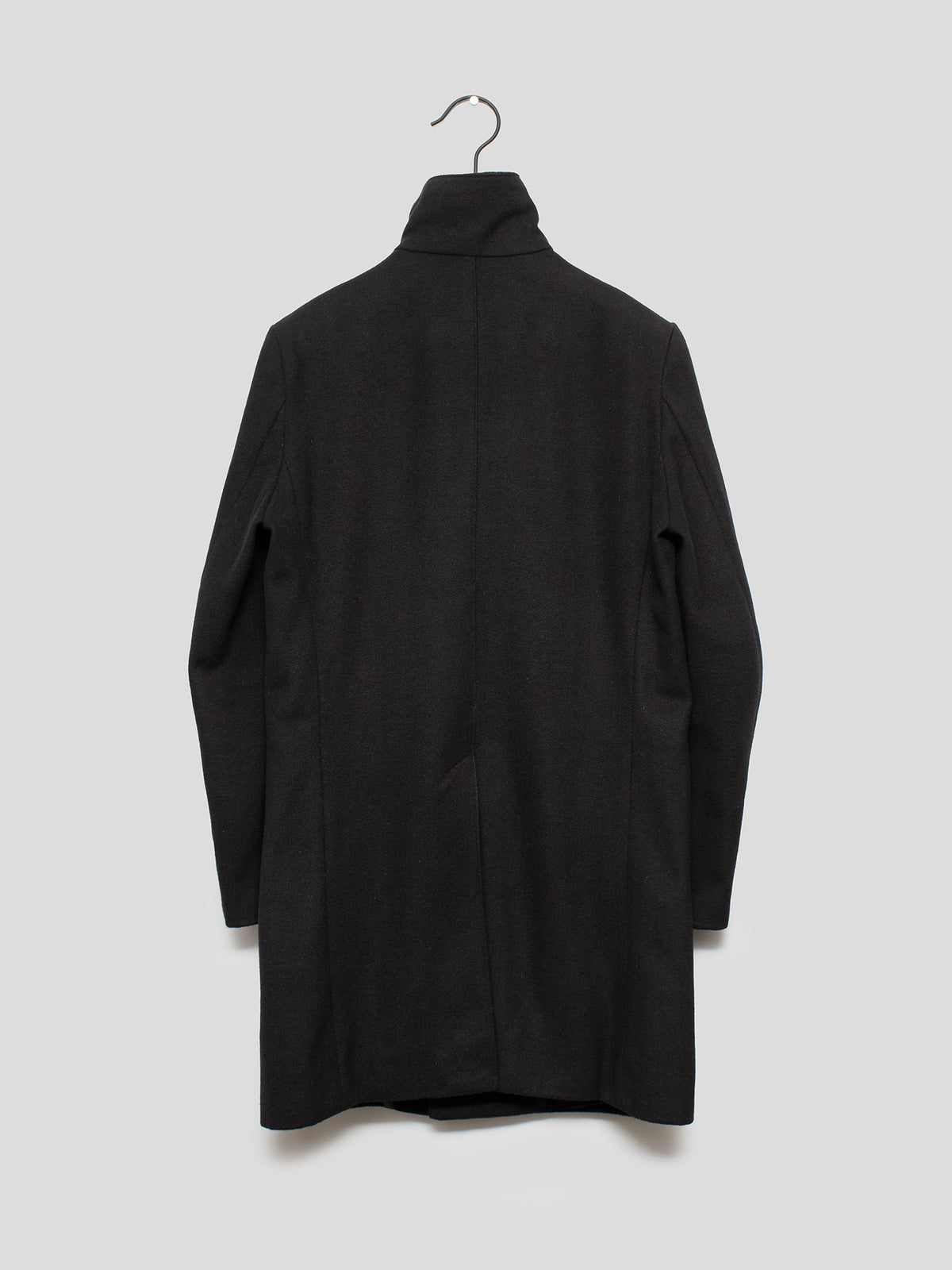 Asymmetrical Stand Collar Coat