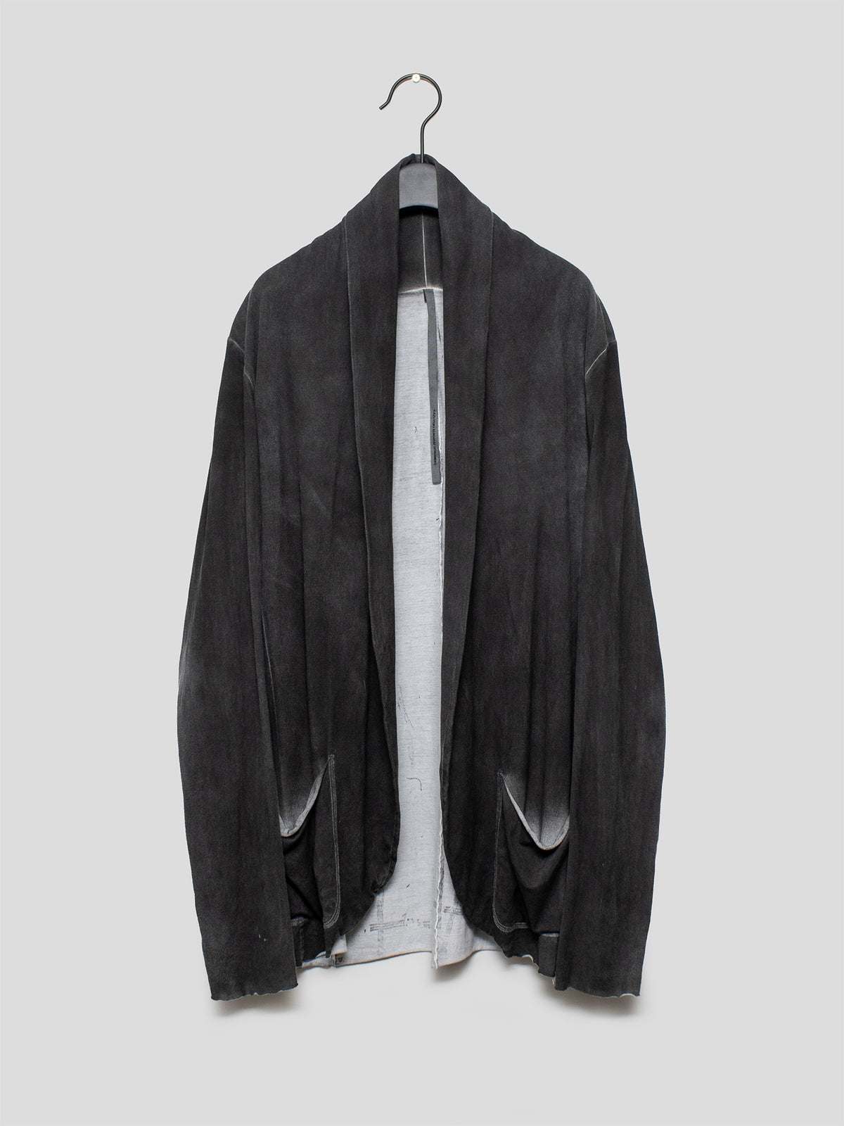 Surface-Dyed Open-Front Cardigan