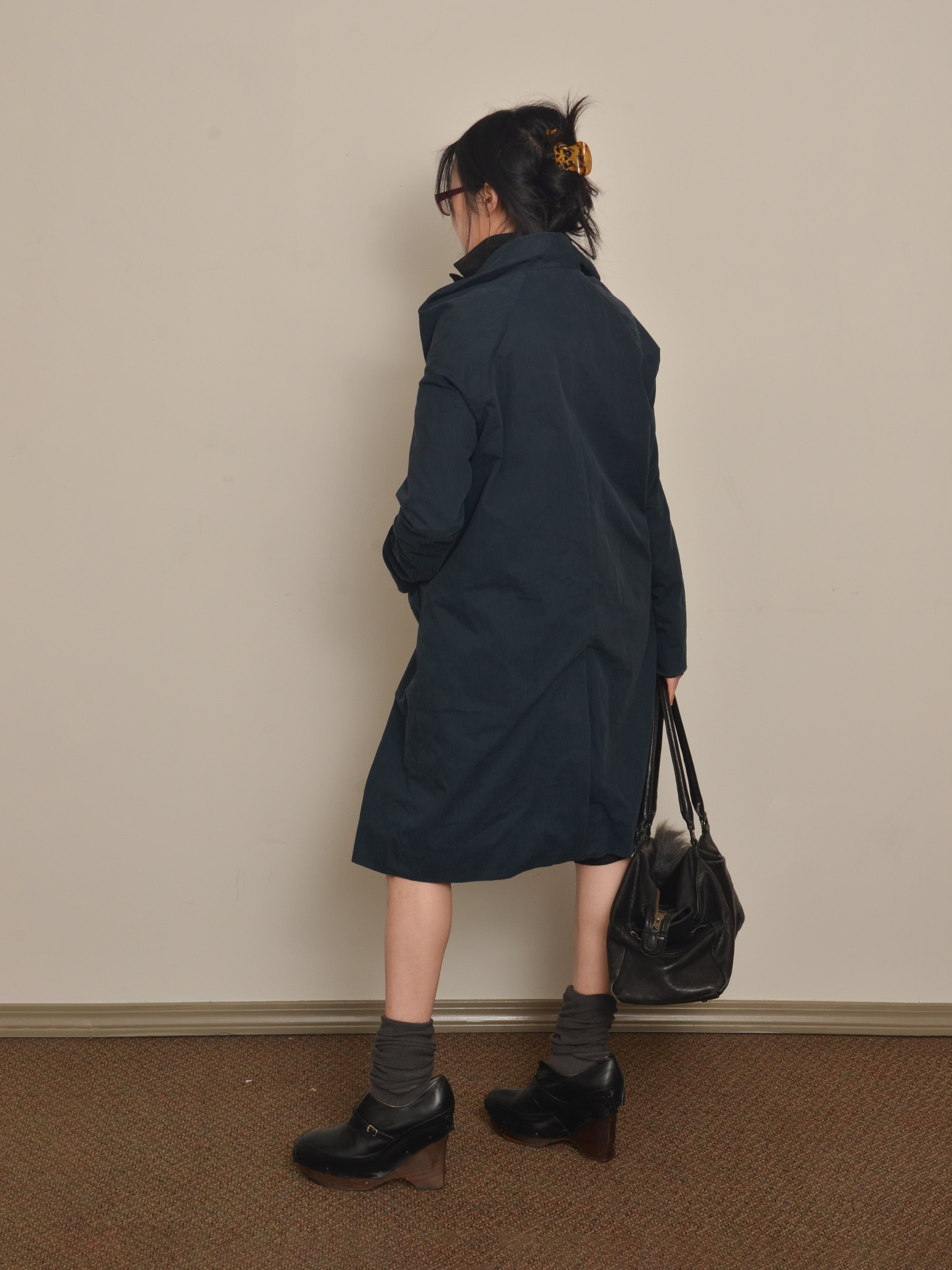 Draped Cocoon Coat