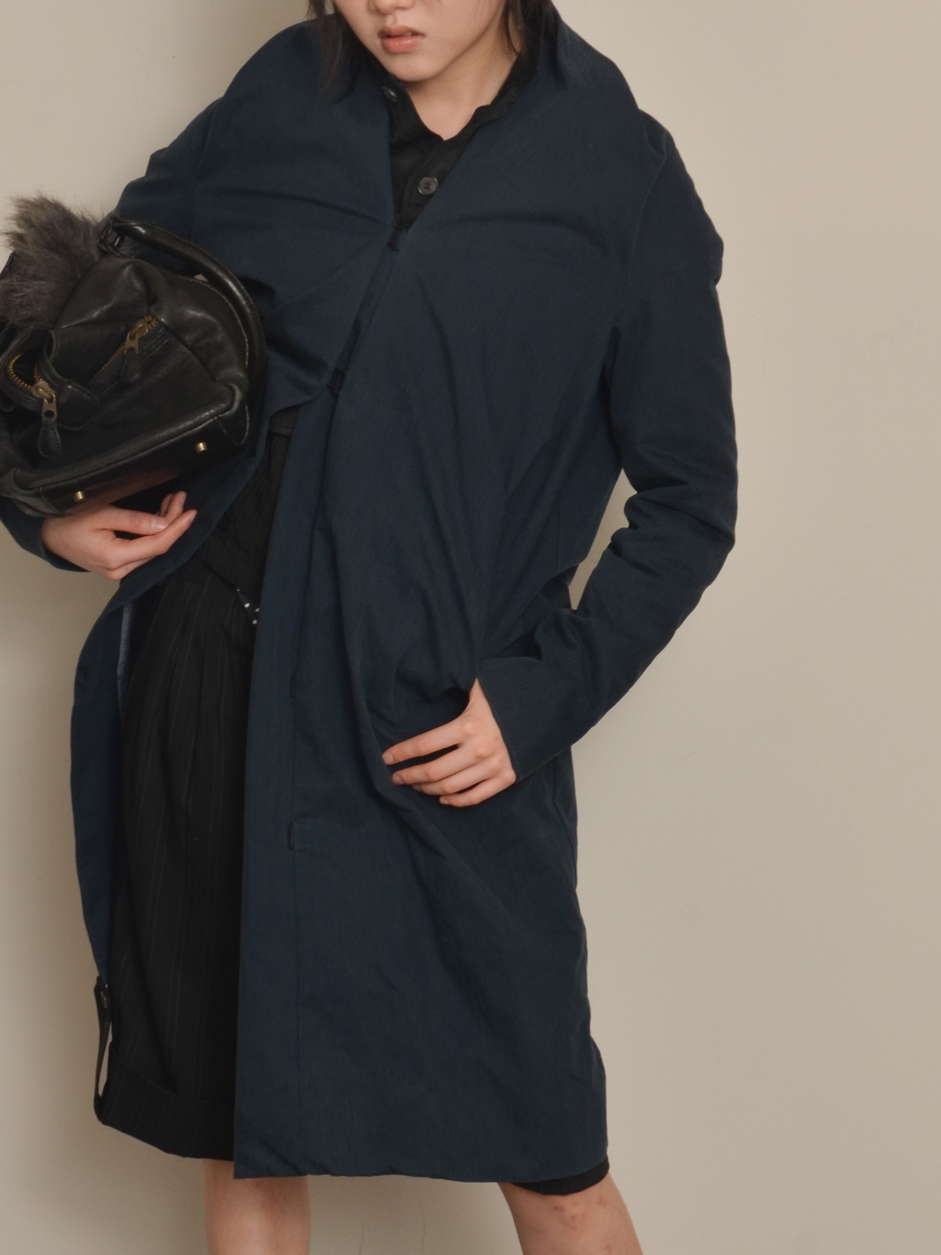 Draped Cocoon Coat