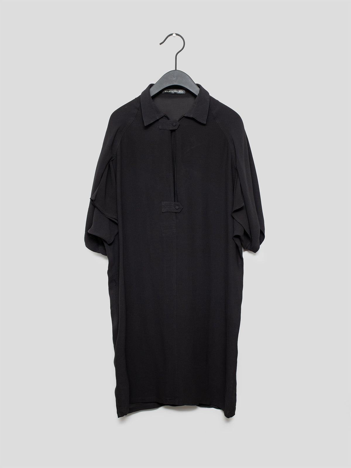 2000s Short-Sleeve Silk Dress