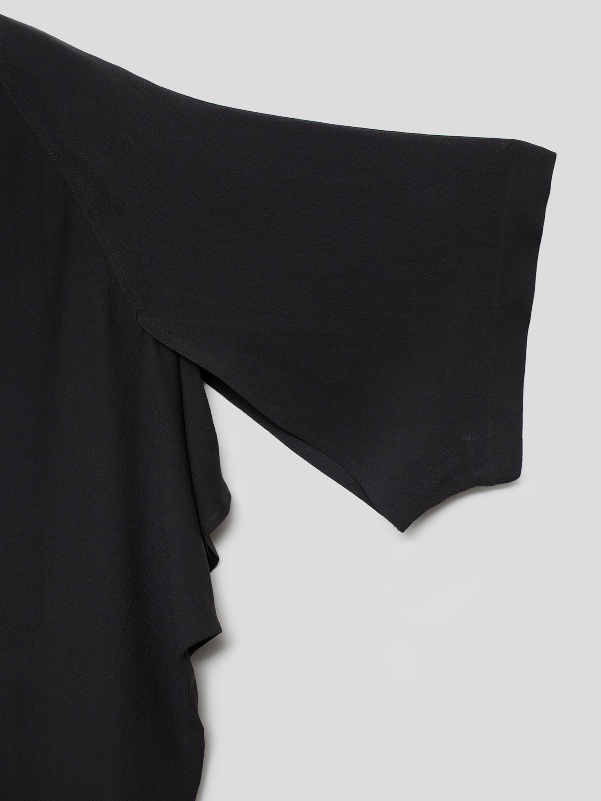 2000s Short-Sleeve Silk Dress