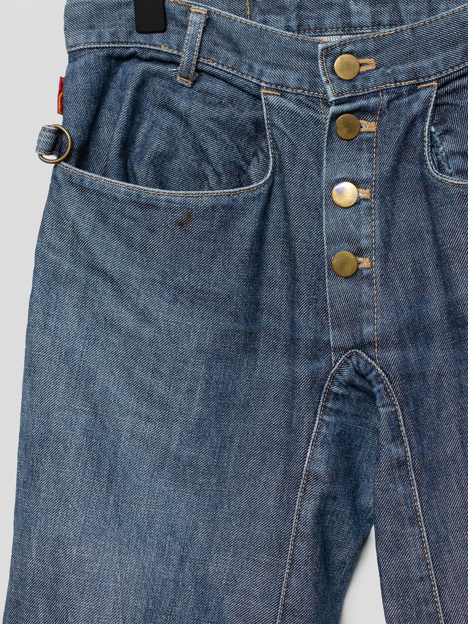 2000s Articulated Denim Capris