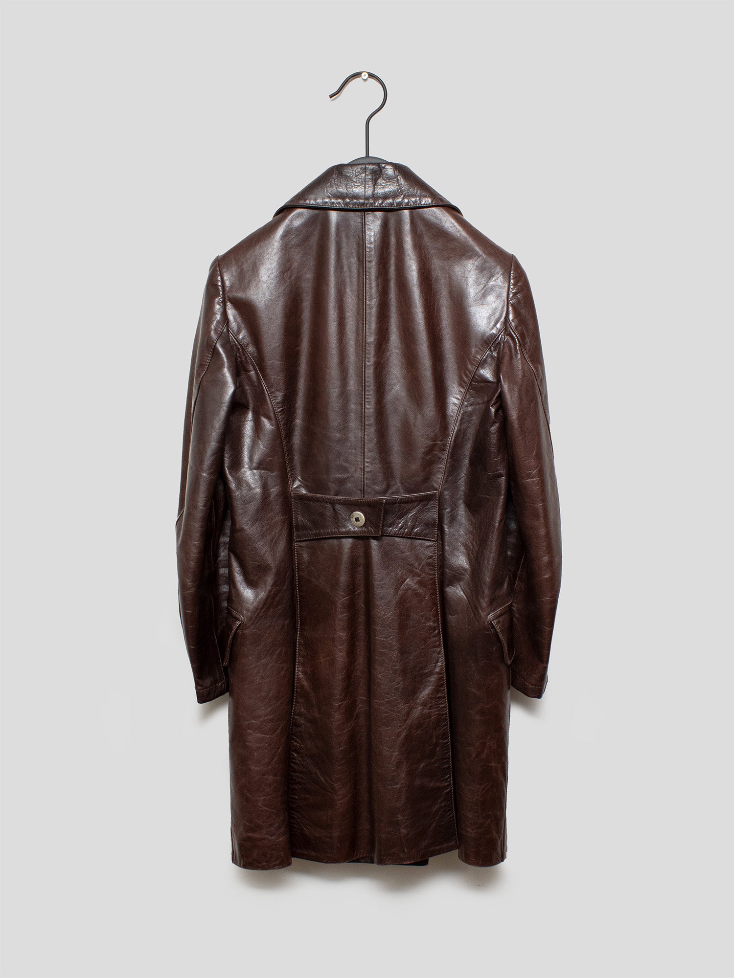 2000s Leather Trench Coat
