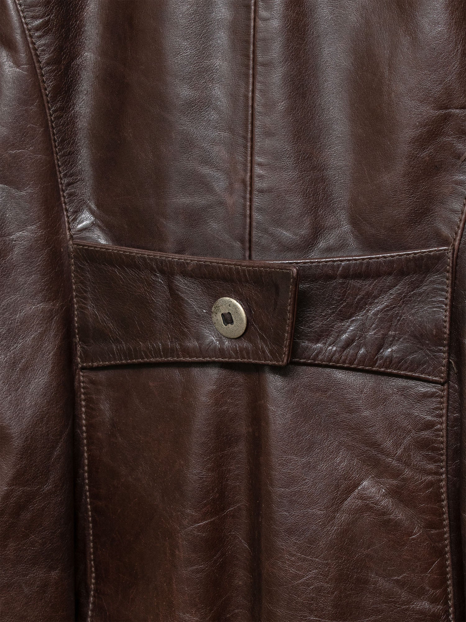 2000s Leather Trench Coat