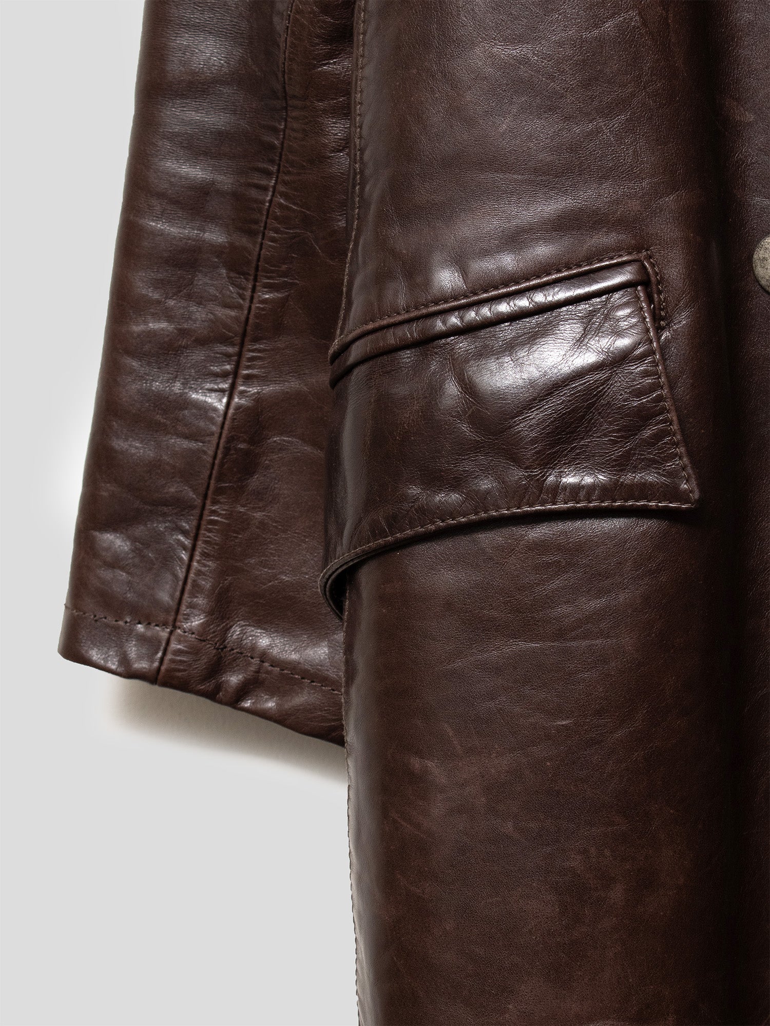 2000s Leather Trench Coat