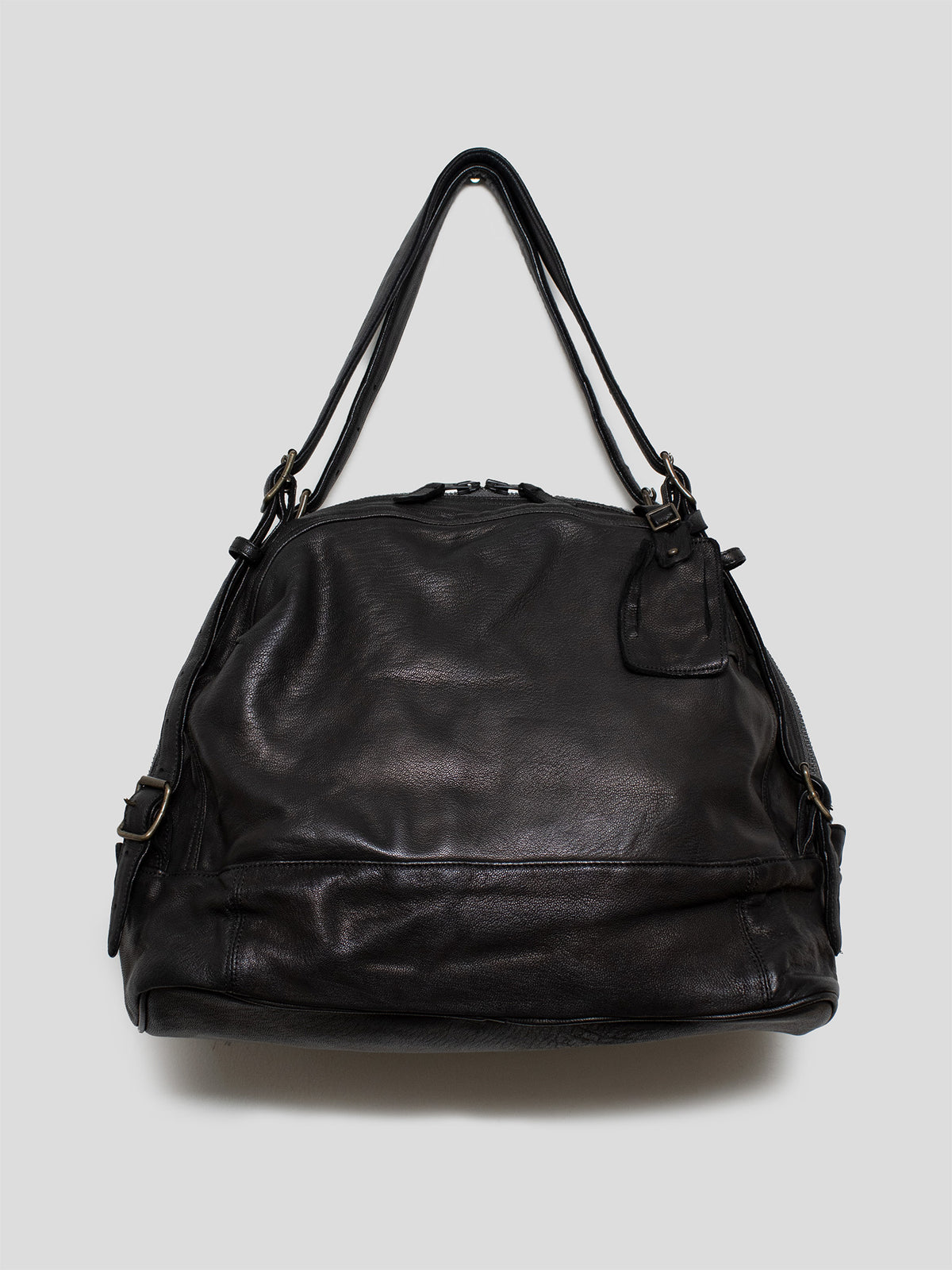 Object-Dyed Leather Shoulder Bag