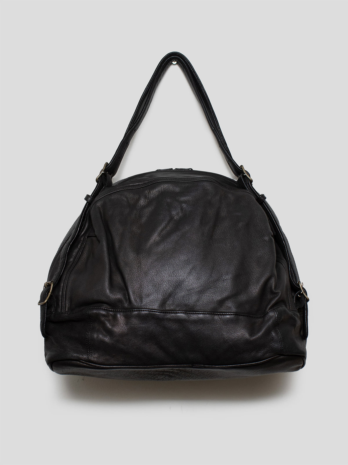 Object-Dyed Leather Shoulder Bag