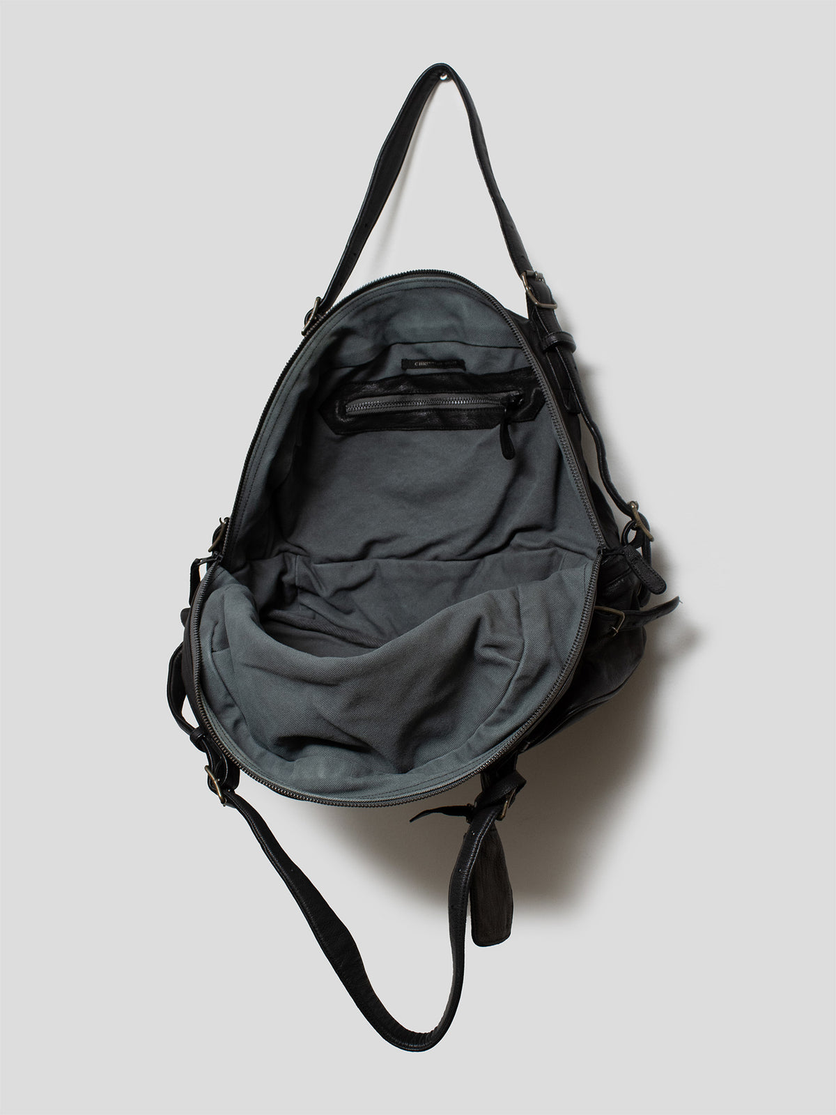 Object-Dyed Leather Shoulder Bag