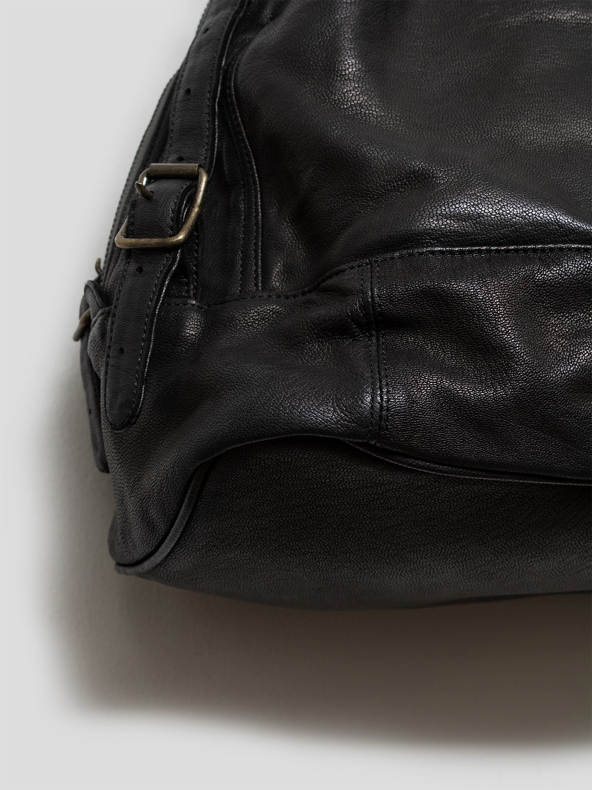 Object-Dyed Leather Shoulder Bag