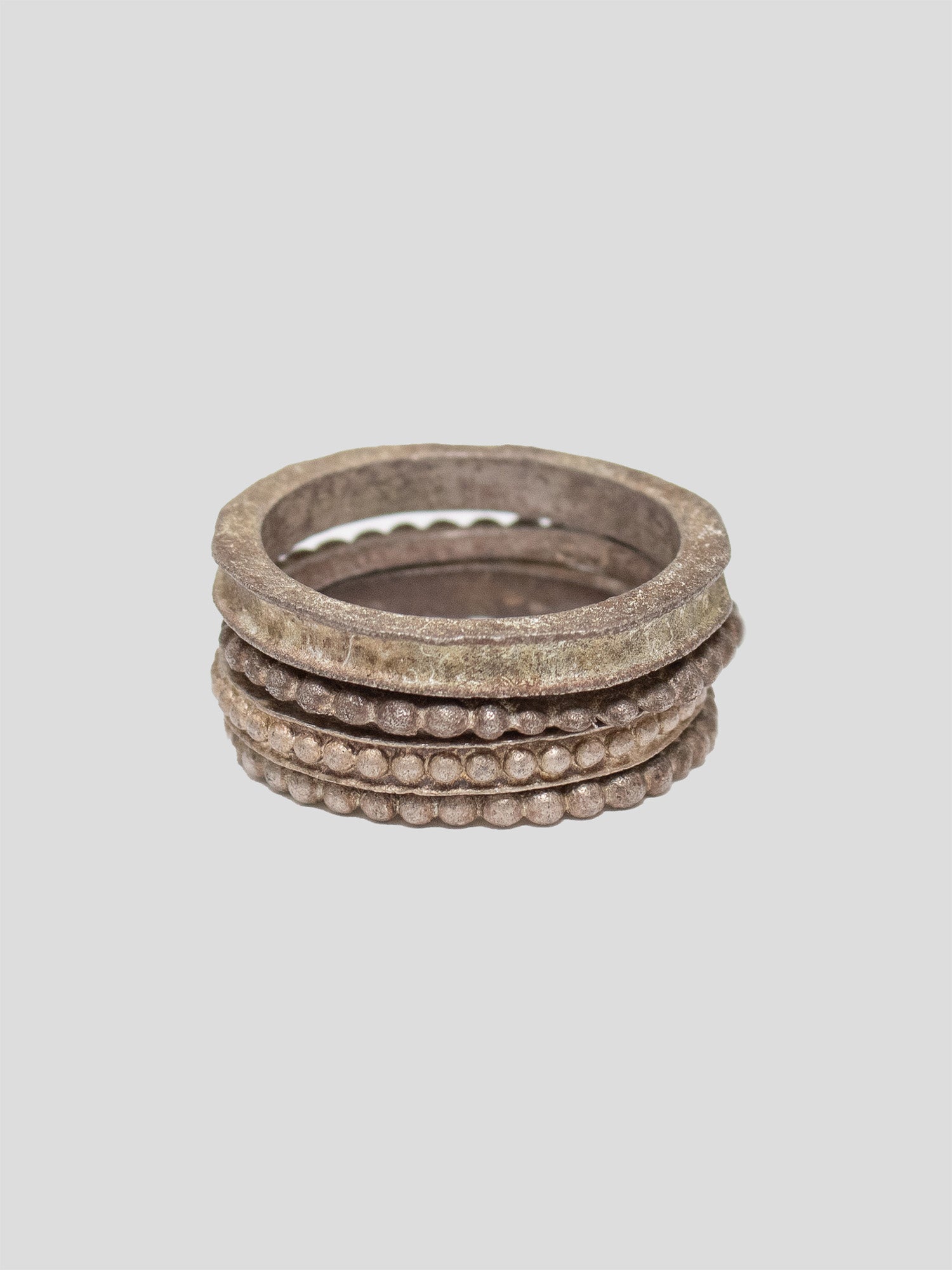 Oxidized Silver Stack Rings
