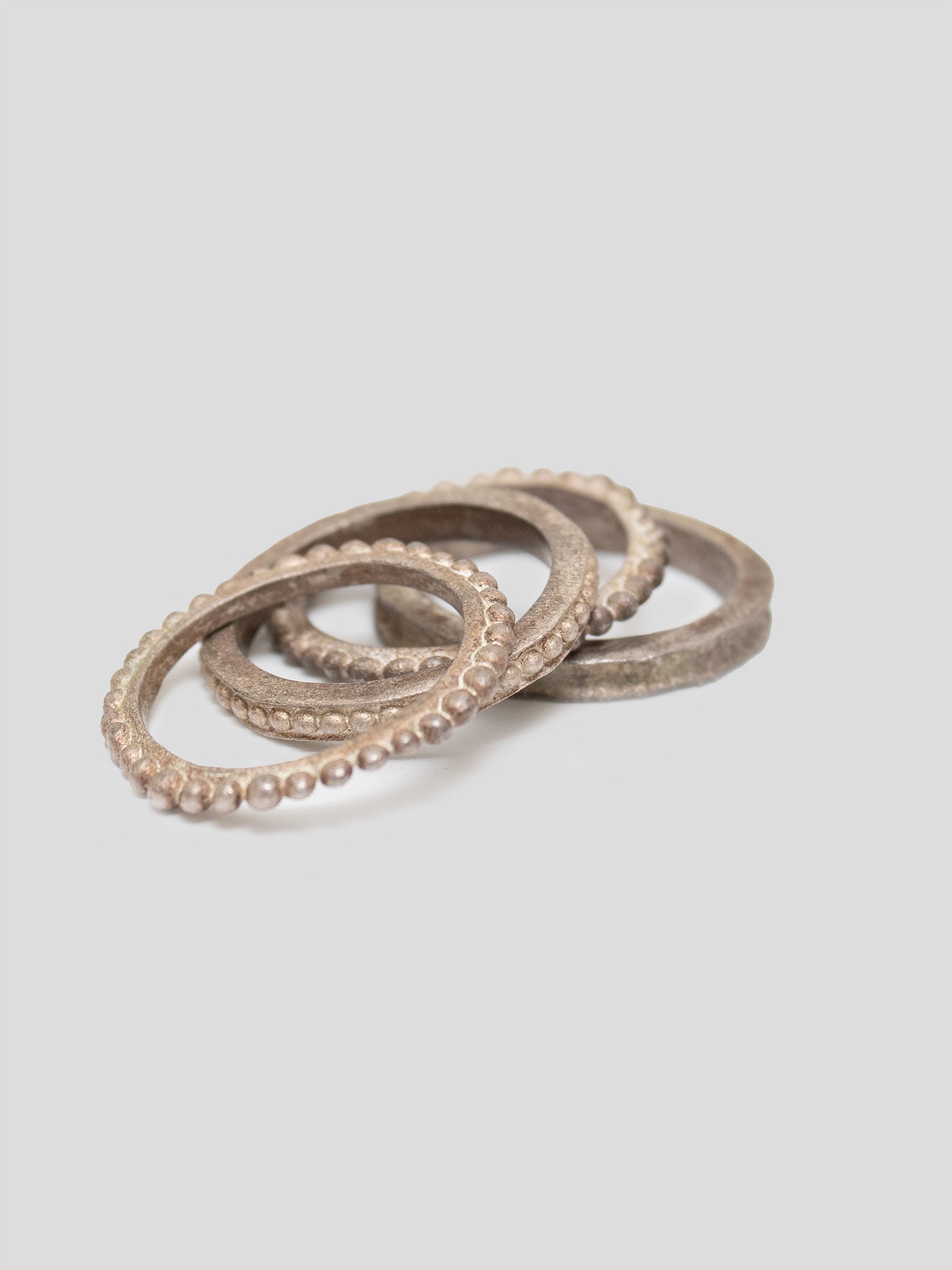 Oxidized Silver Stack Rings