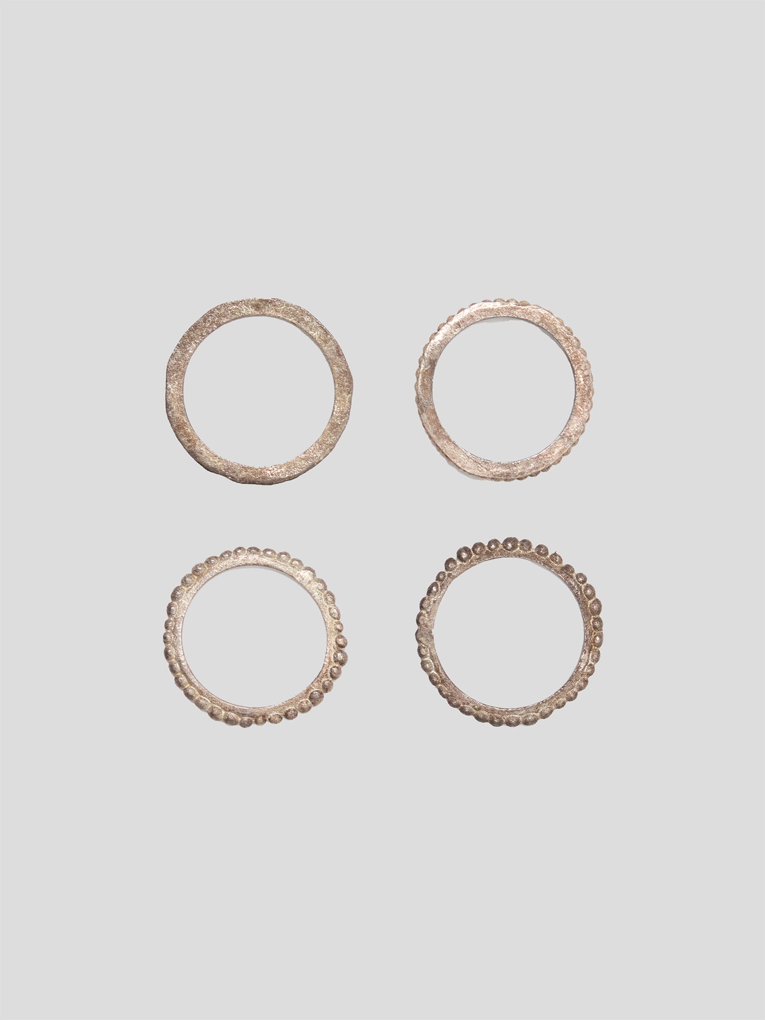 Oxidized Silver Stack Rings