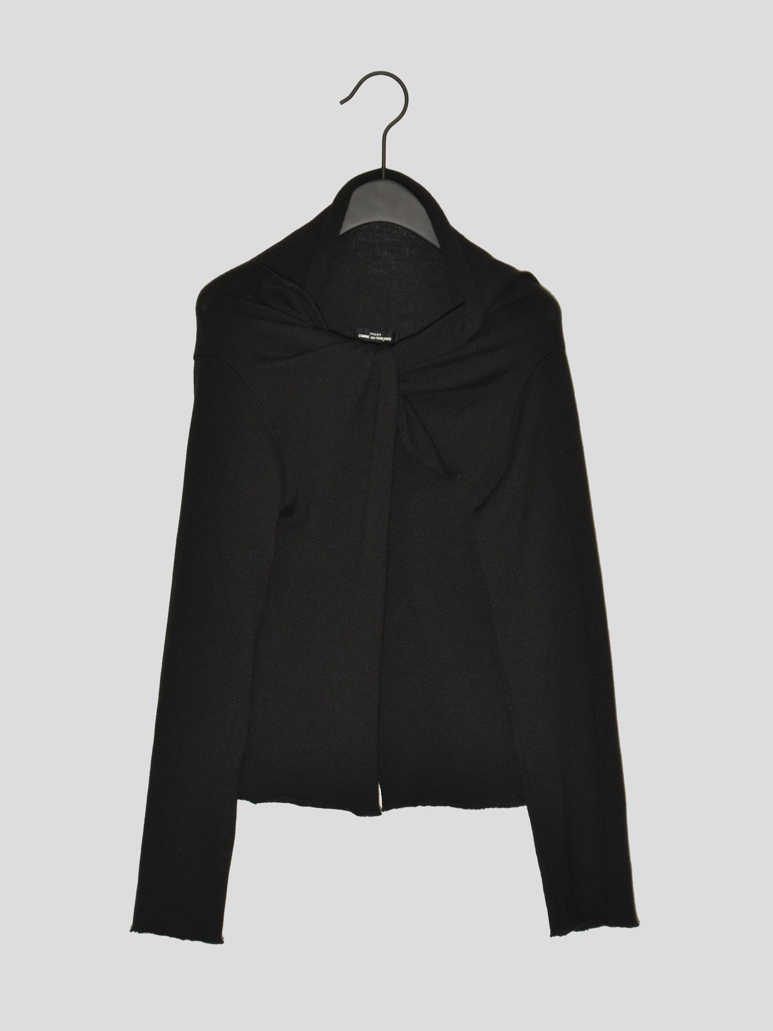 AW94 Tricot Tied Collar Cardigan