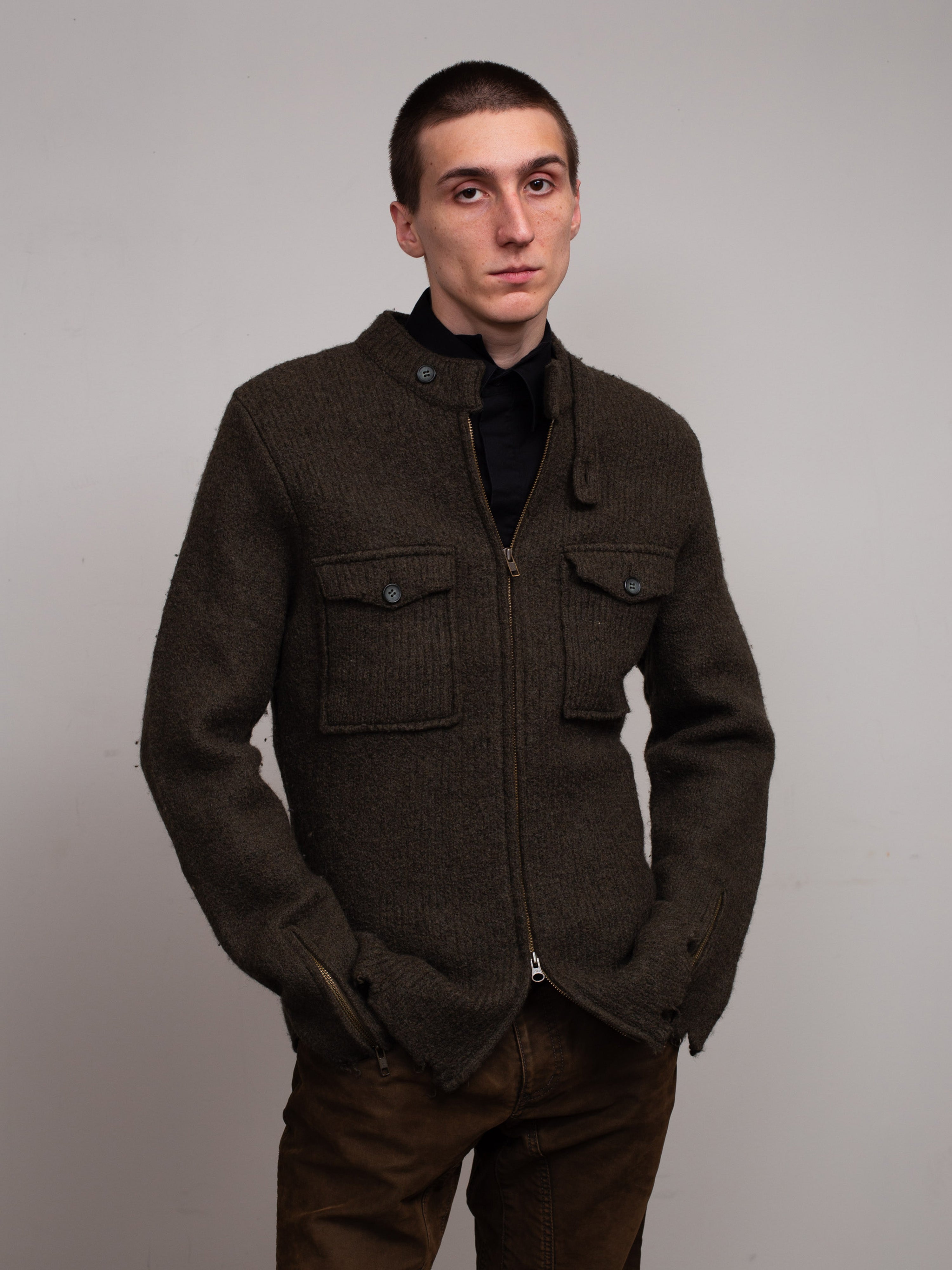 Kenji Ito Distressed Zip-up Jacket