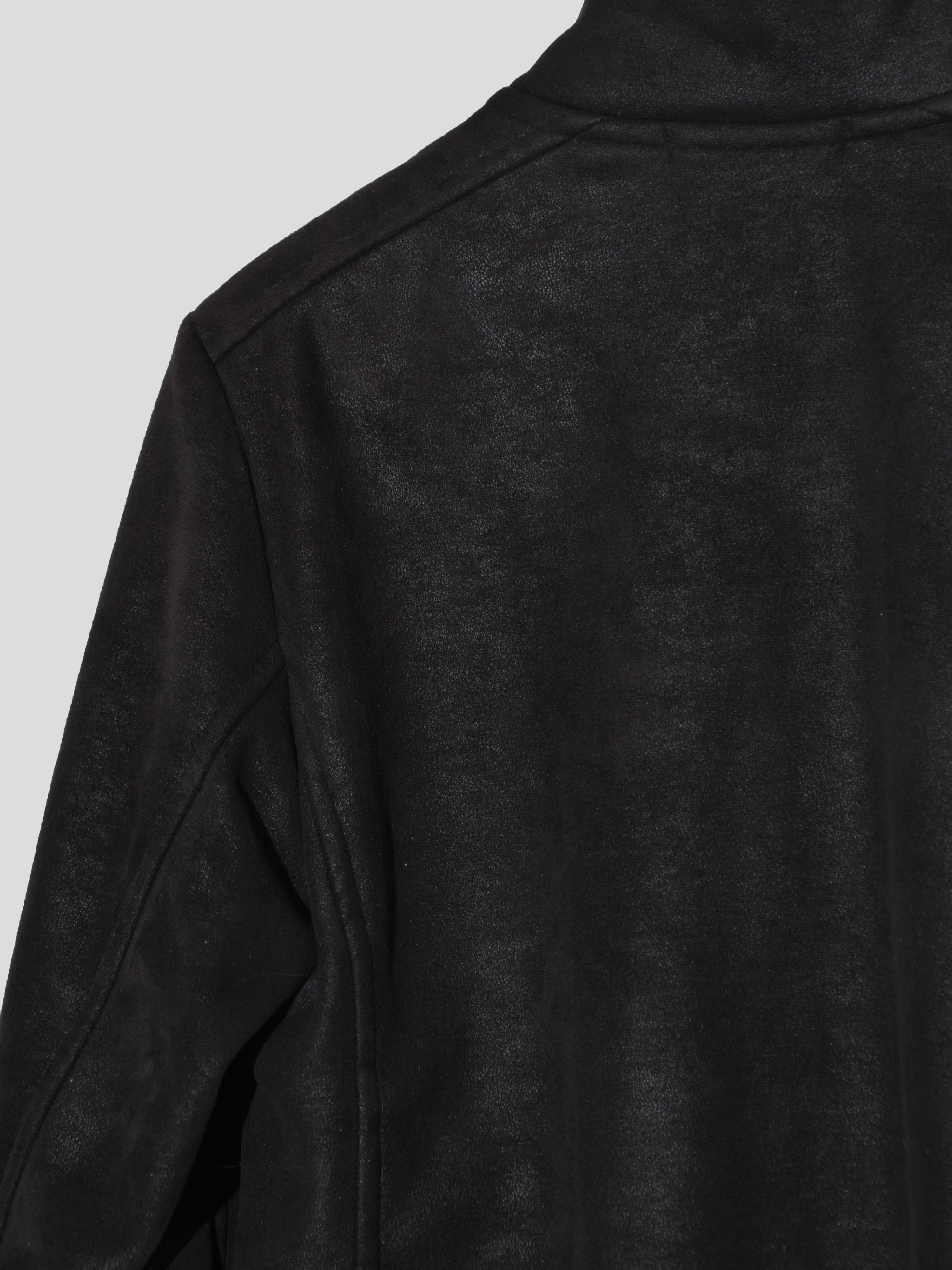 Stand Collar Faux Fur Jacket