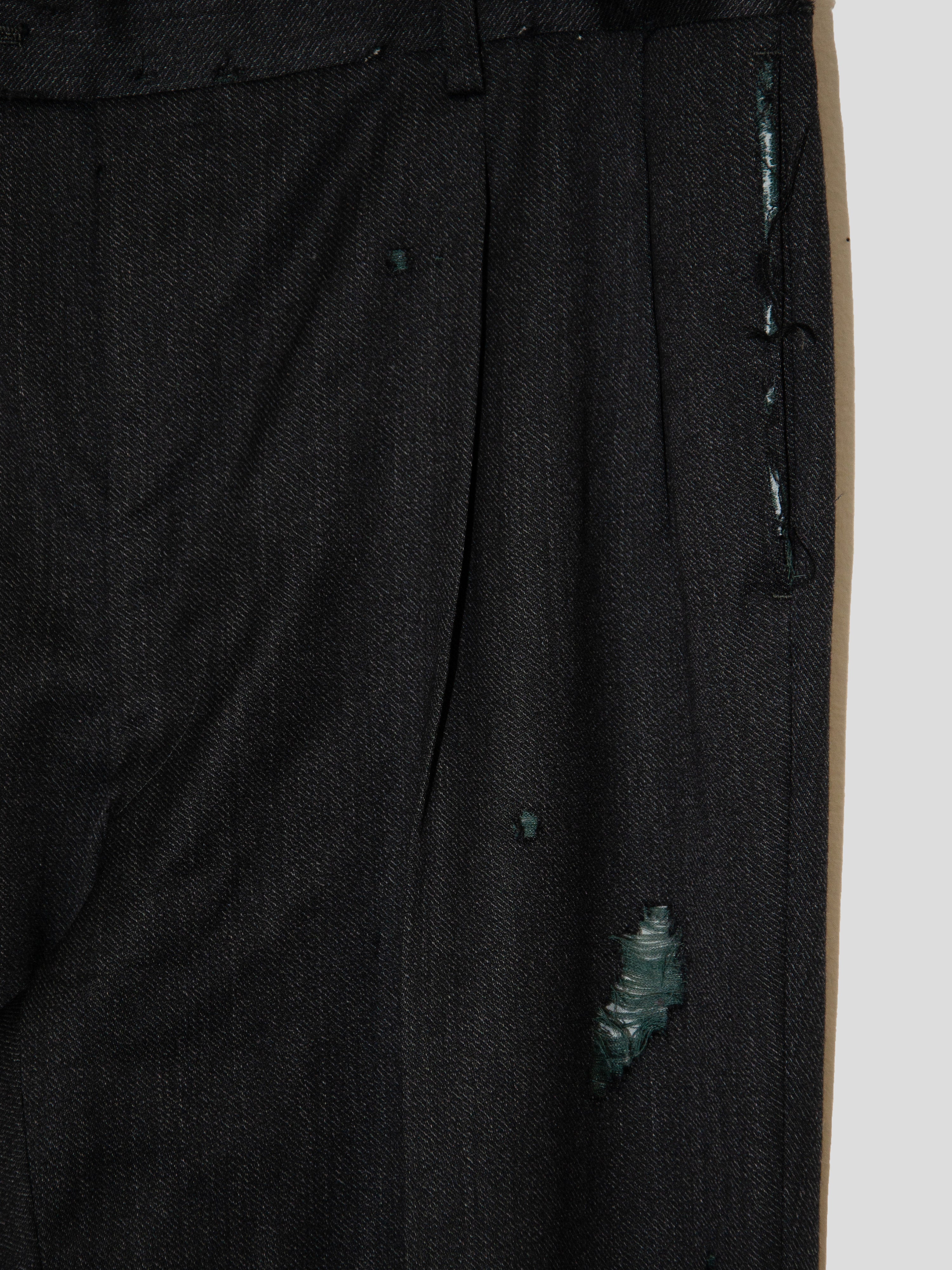 Distressed Wool Trousers