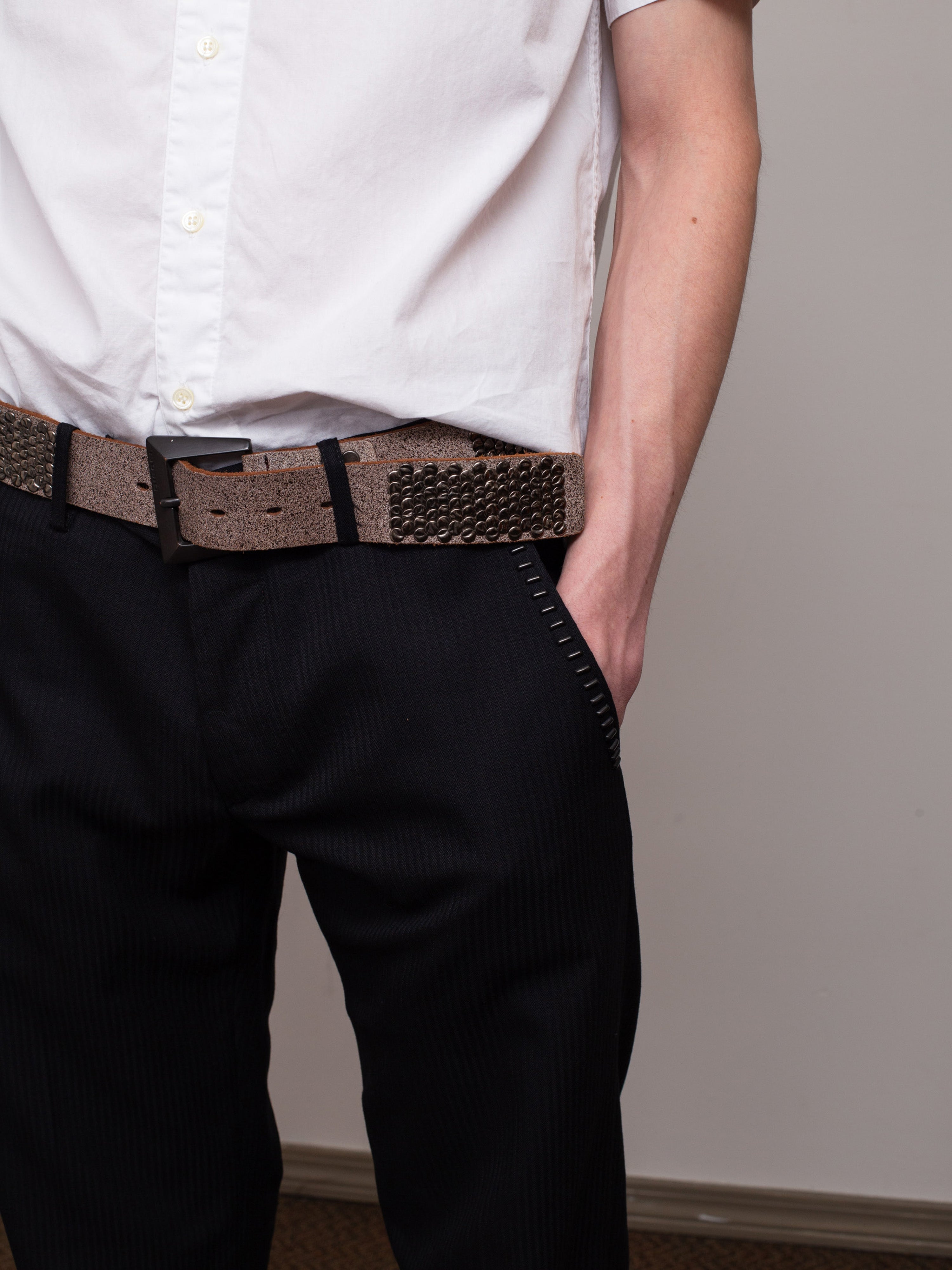 Full Stud Leather Belt