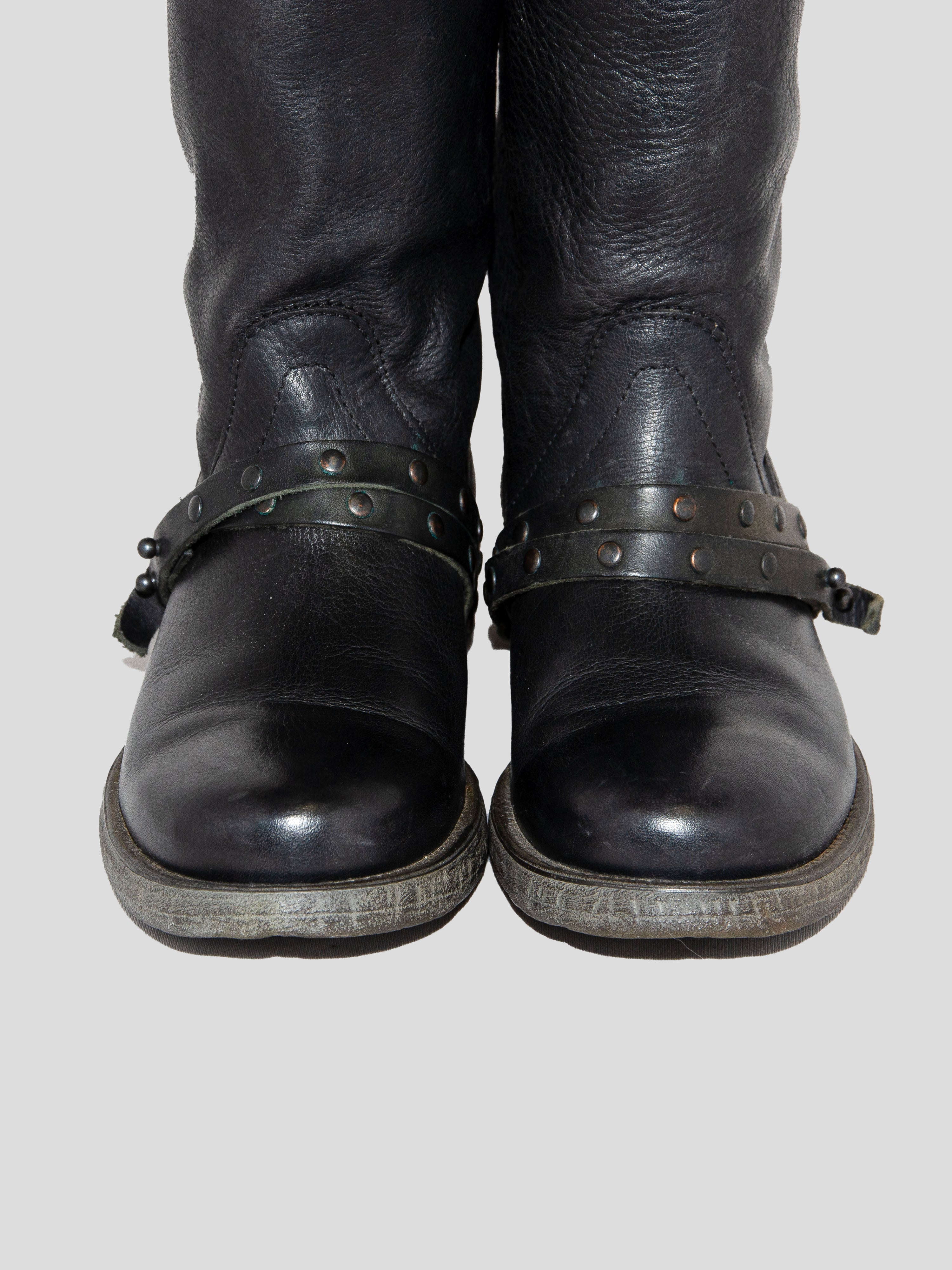 Strapped Riding Boots