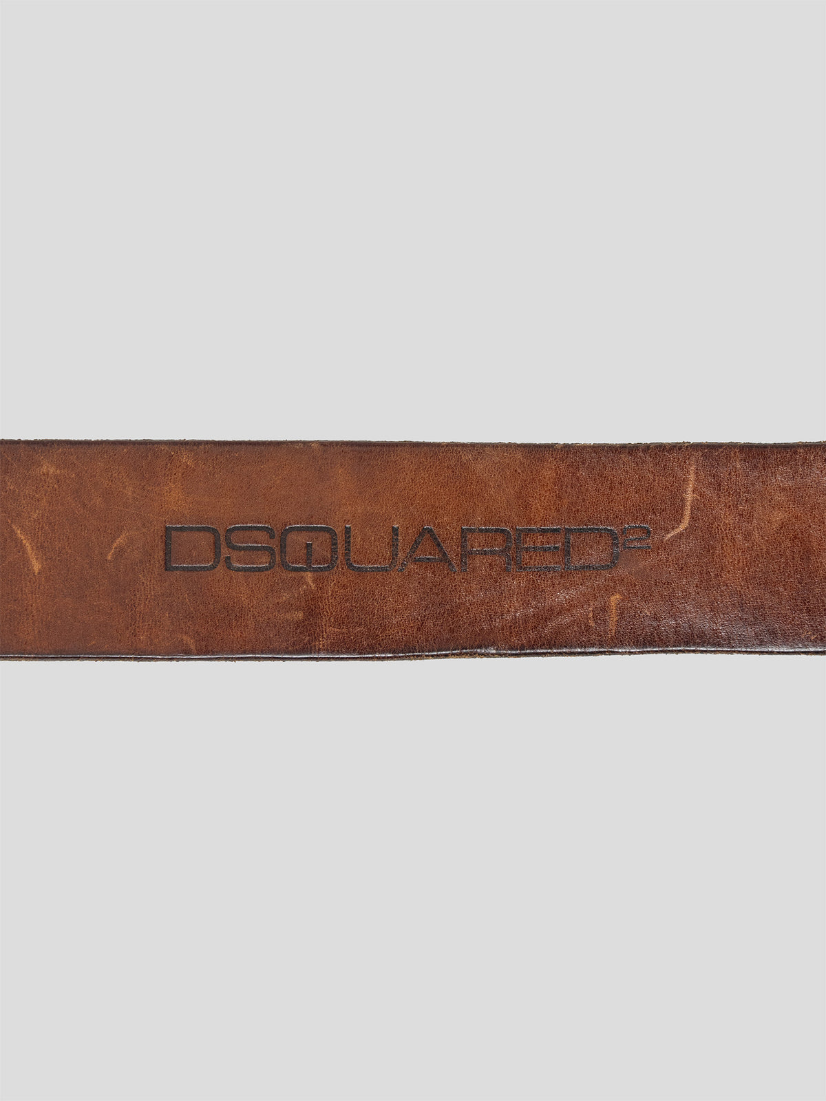 Skull-Embellished Leather Belt