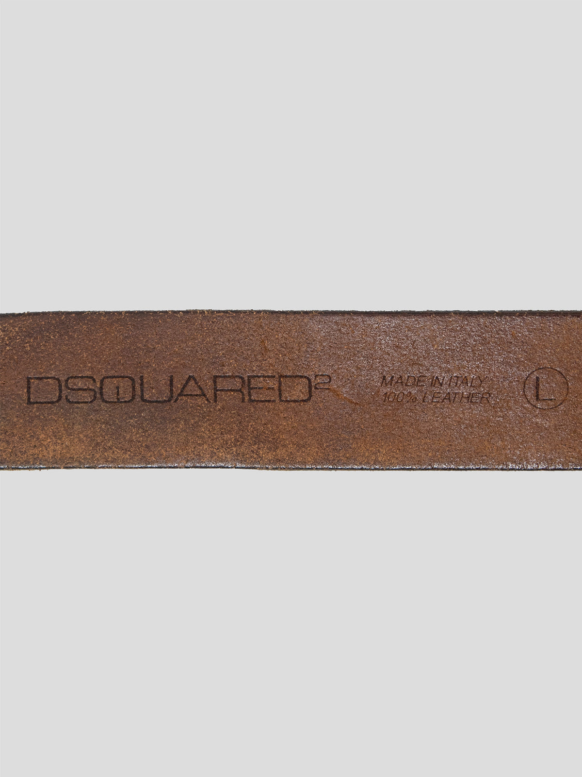 Skull-Embellished Leather Belt