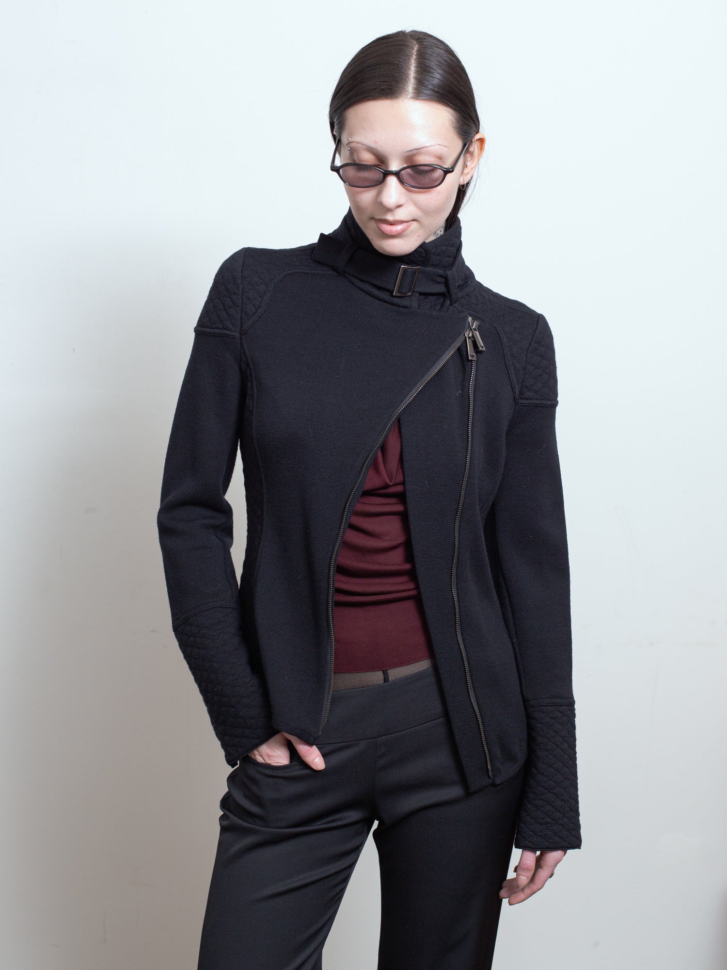 2000s Knitted Rider Jacket